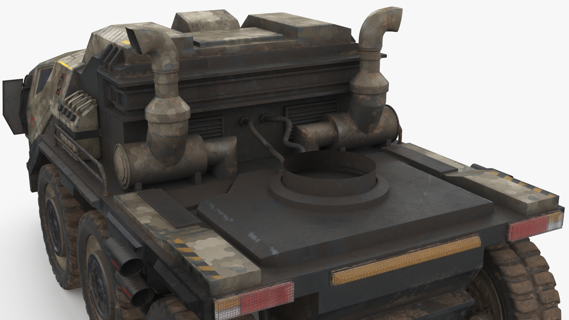 Sci Fi Military Truck Dirty 3D