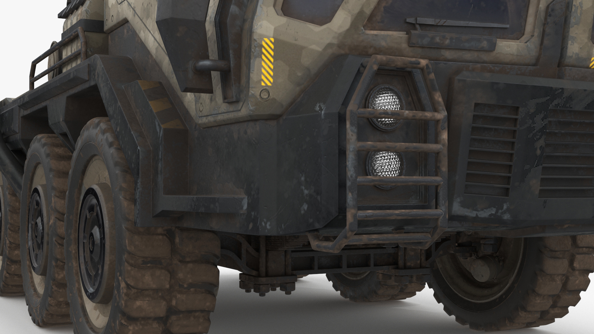 Sci Fi Military Truck Dirty 3D