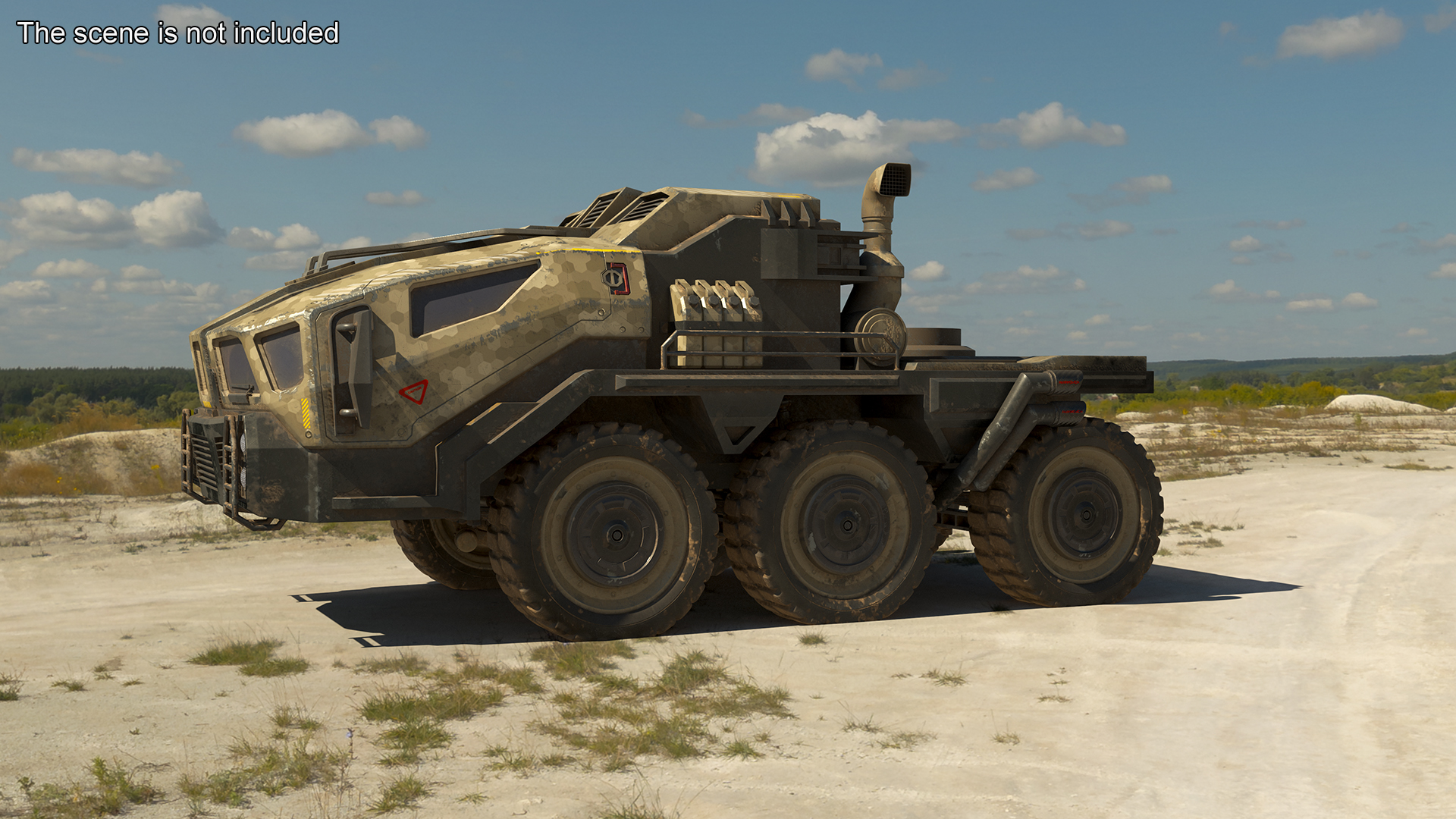 Sci Fi Military Truck Dirty 3D