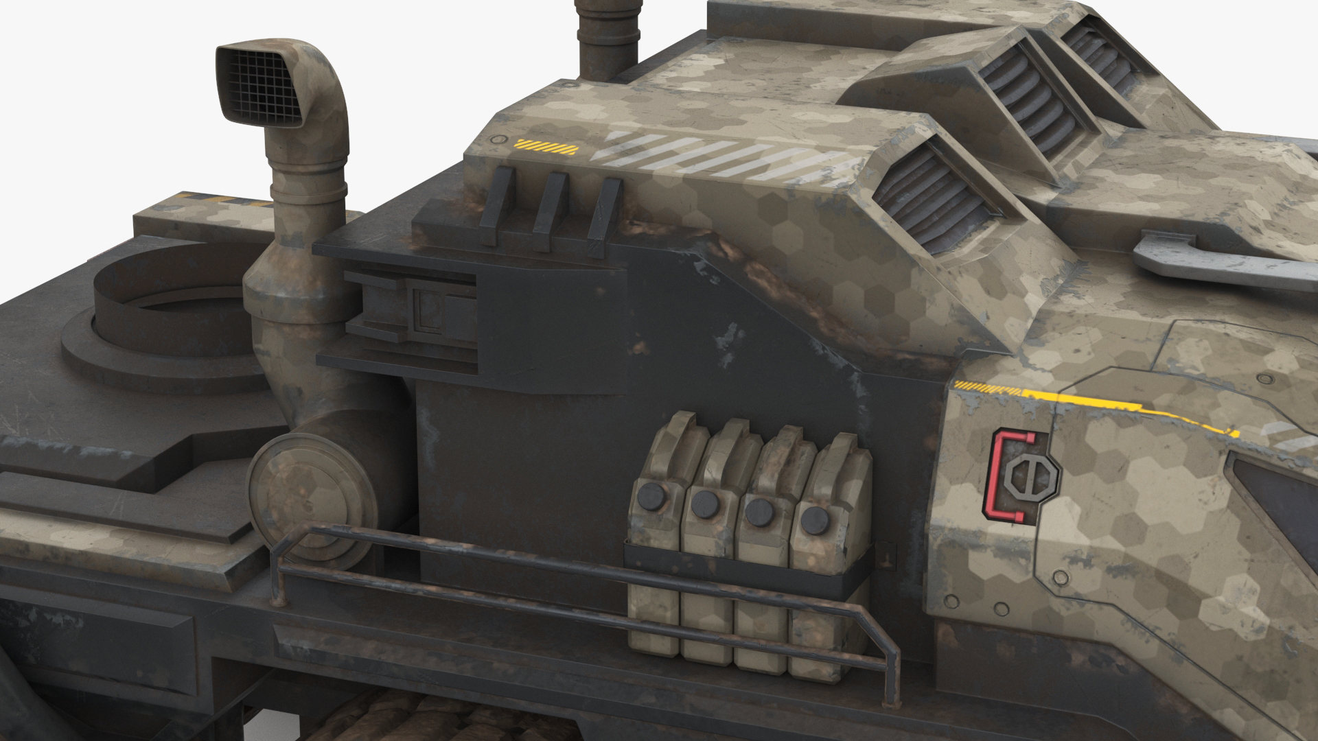 Sci Fi Military Truck Dirty 3D