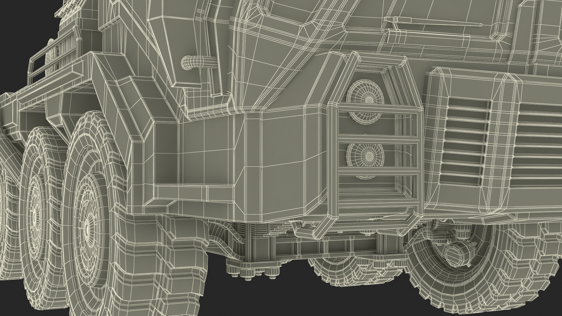 Sci Fi Military Truck Dirty 3D