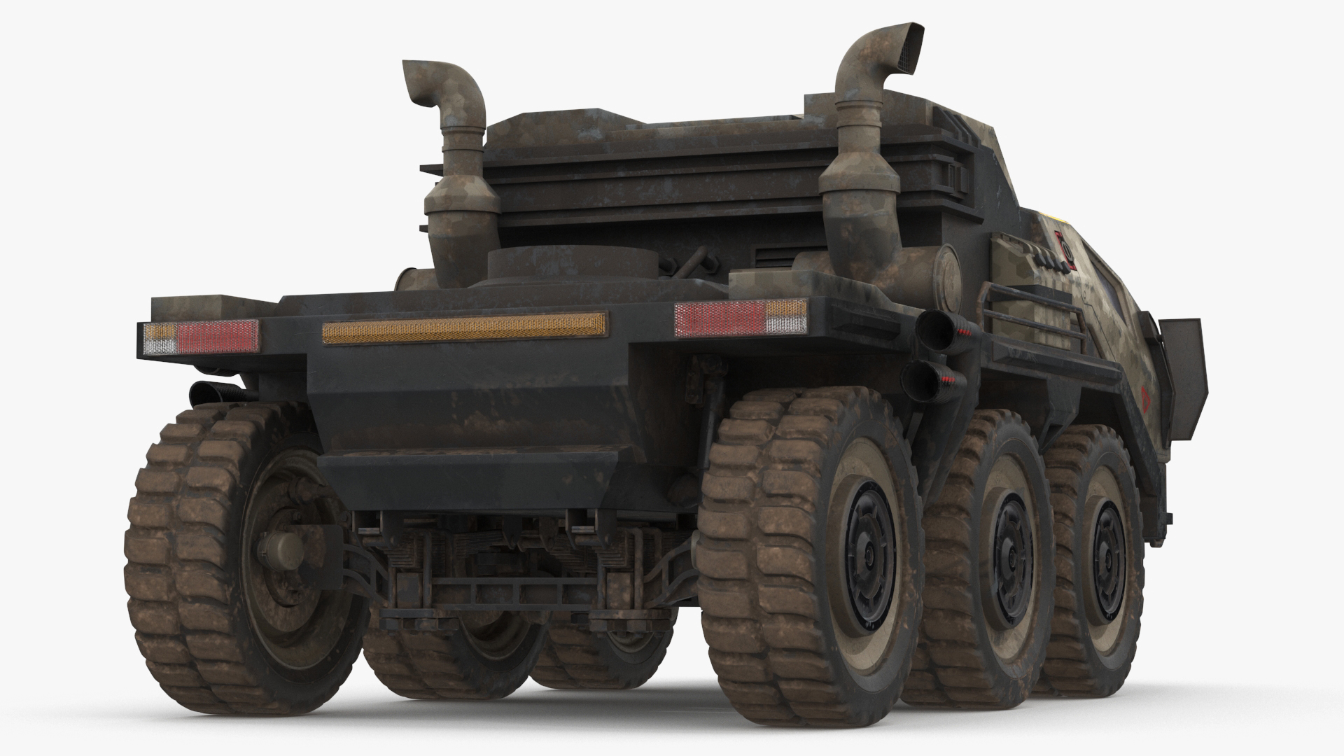 Sci Fi Military Truck Dirty 3D