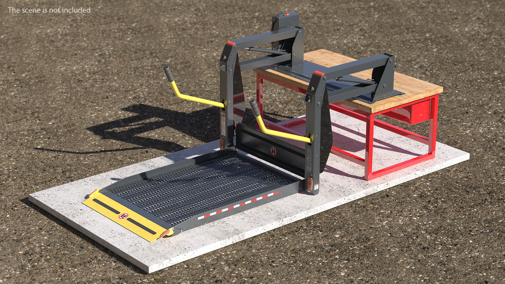 3D Ricon Linear Wheelchair Lift AL1 Panorama Rigged model