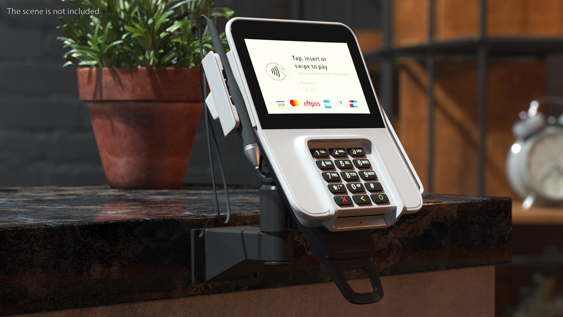 3D Payment Terminal Carrying Wall Bracket model