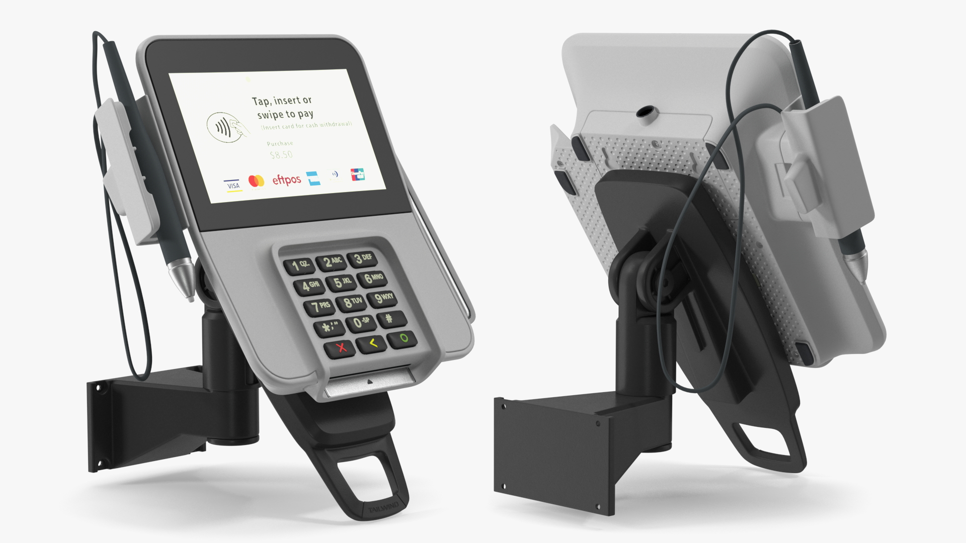 3D Payment Terminal Carrying Wall Bracket model