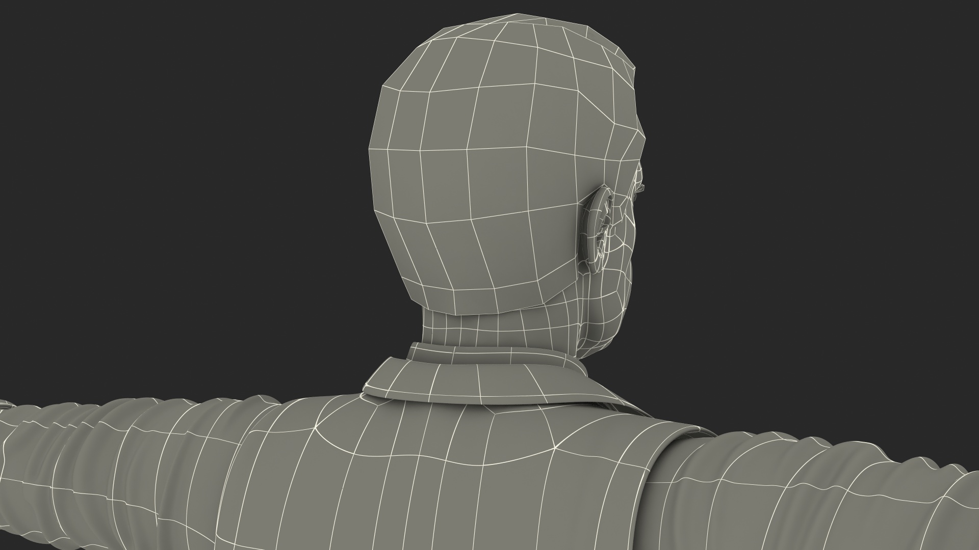 3D model Elderly Man Casual Wear T Pose
