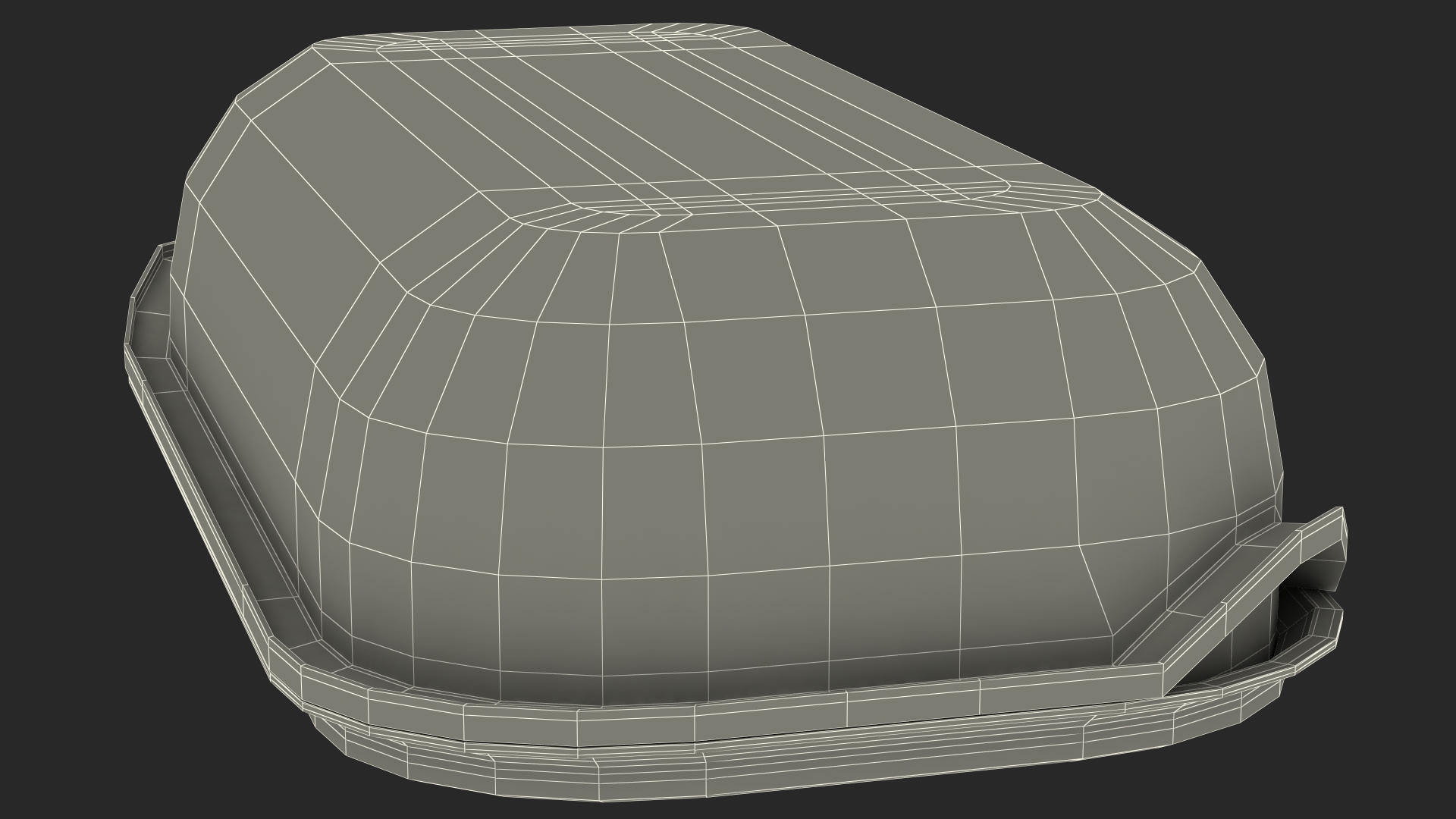 Small Rectangular Plastic Food Container with Lid 3D model