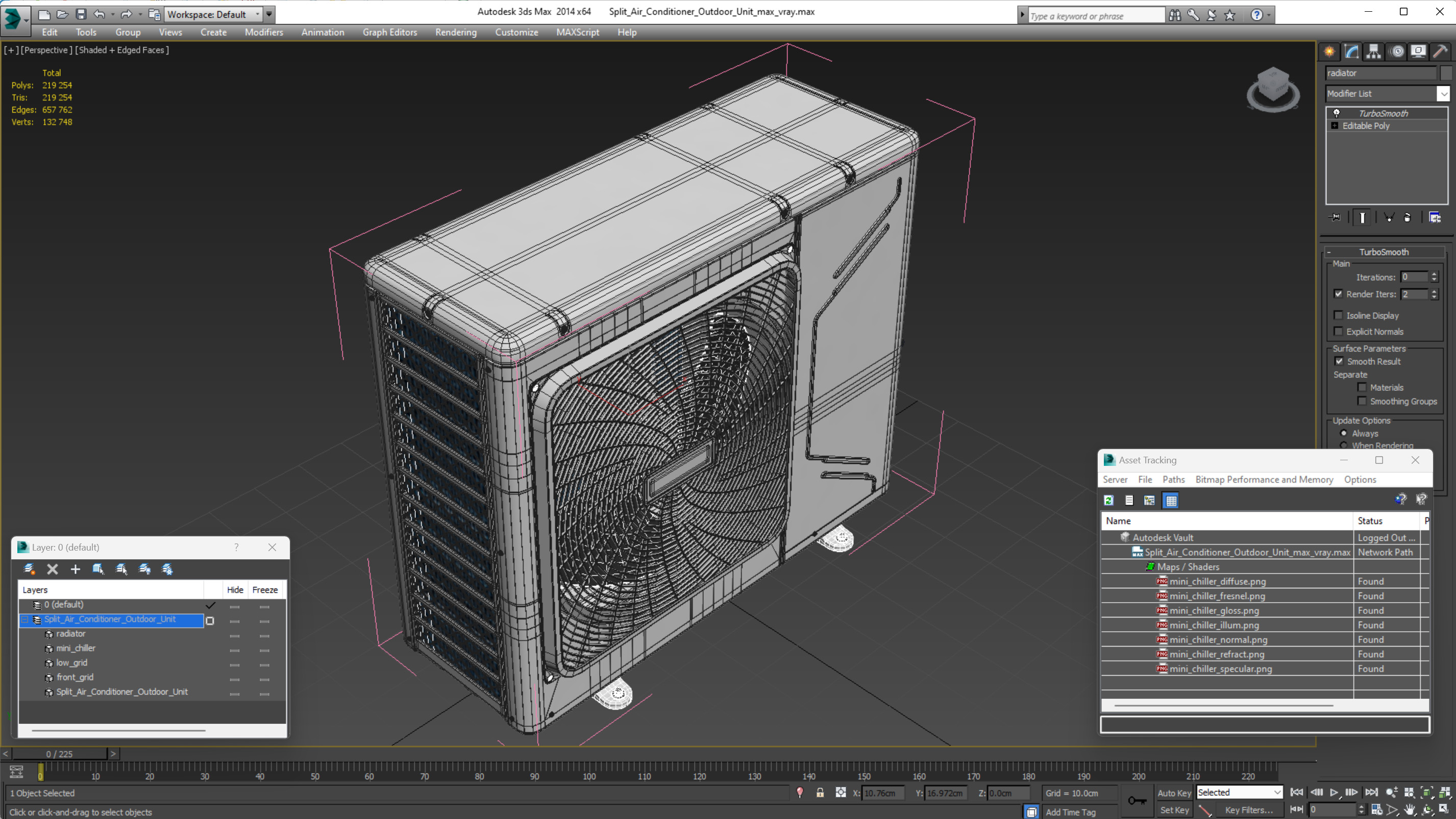 Split Air Conditioner Outdoor Unit 3D model