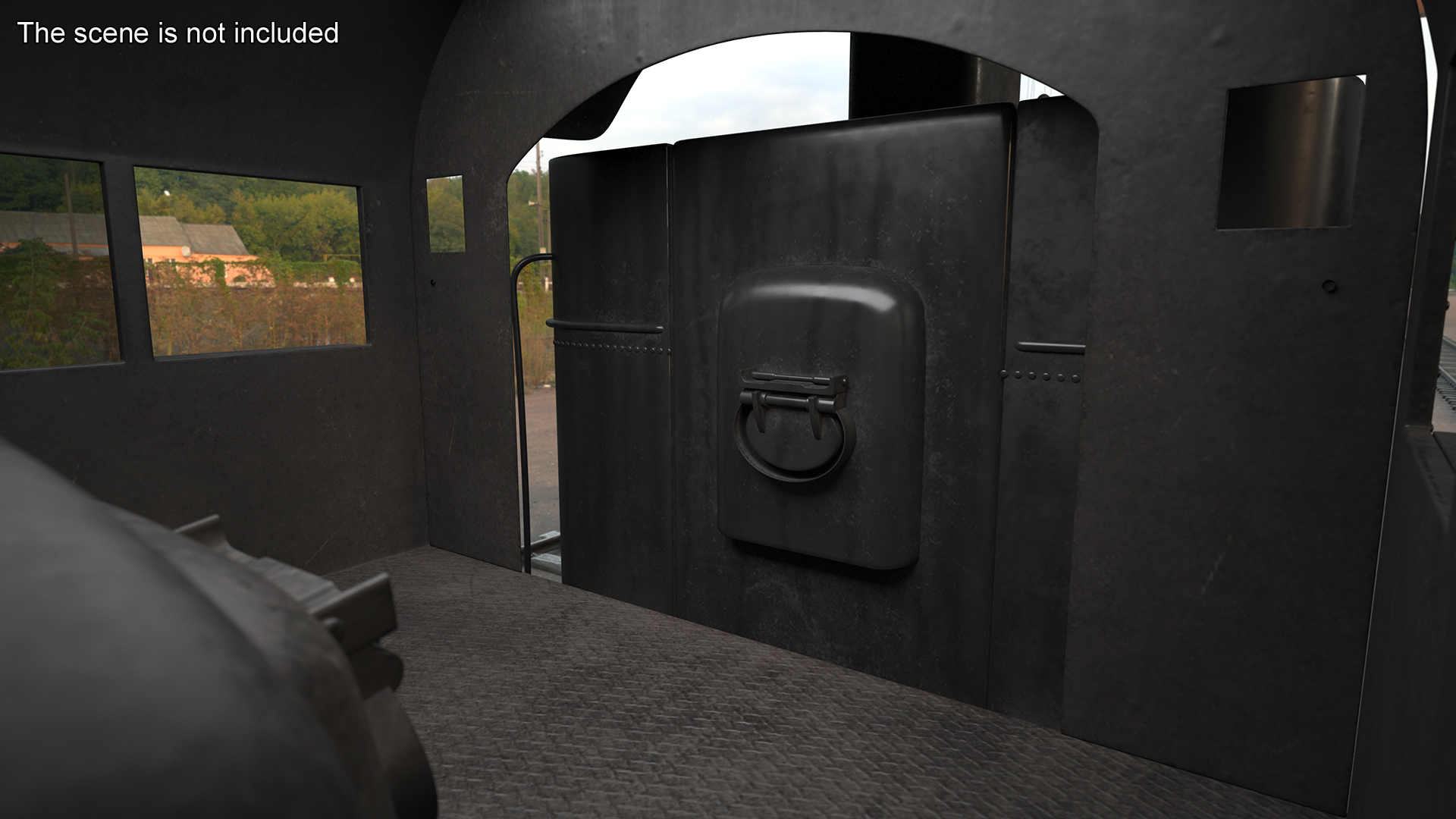 Steam Engine with Covered Hopper Cars 3D