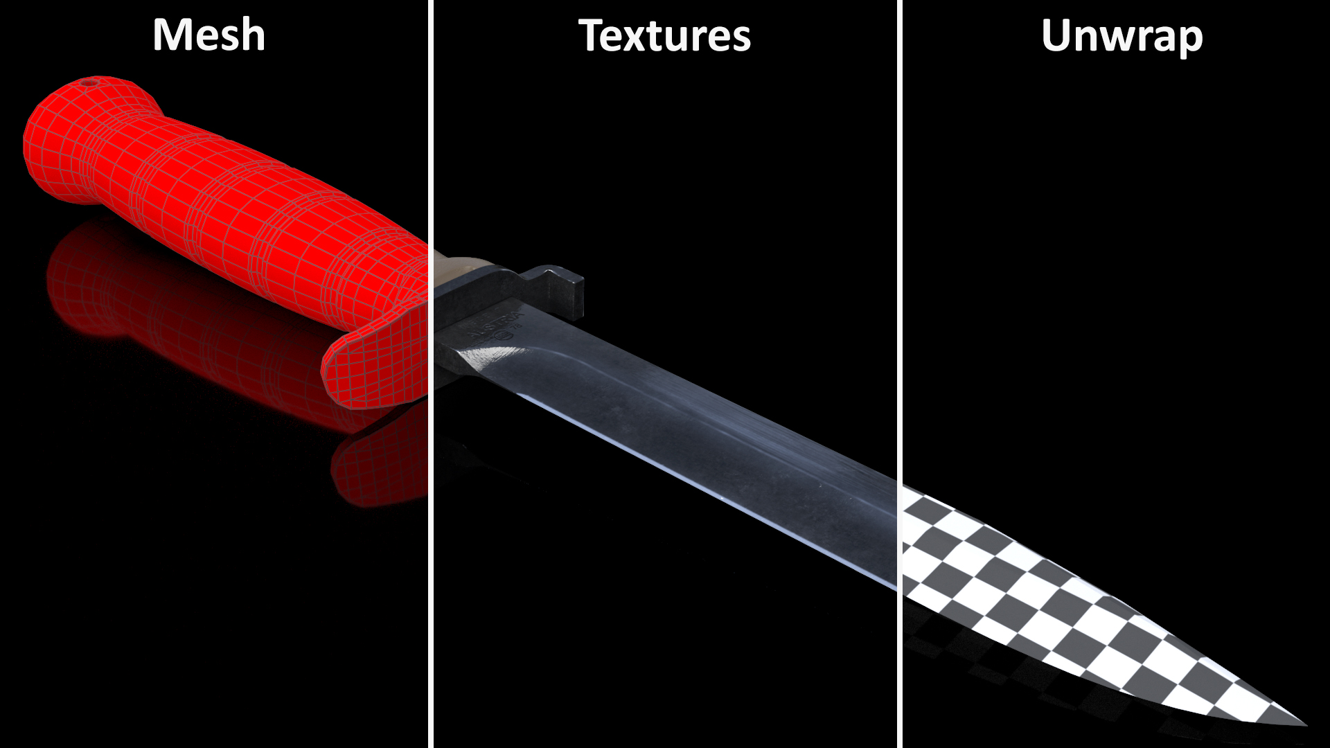 3D Field Knife GLOCK FM 78 model