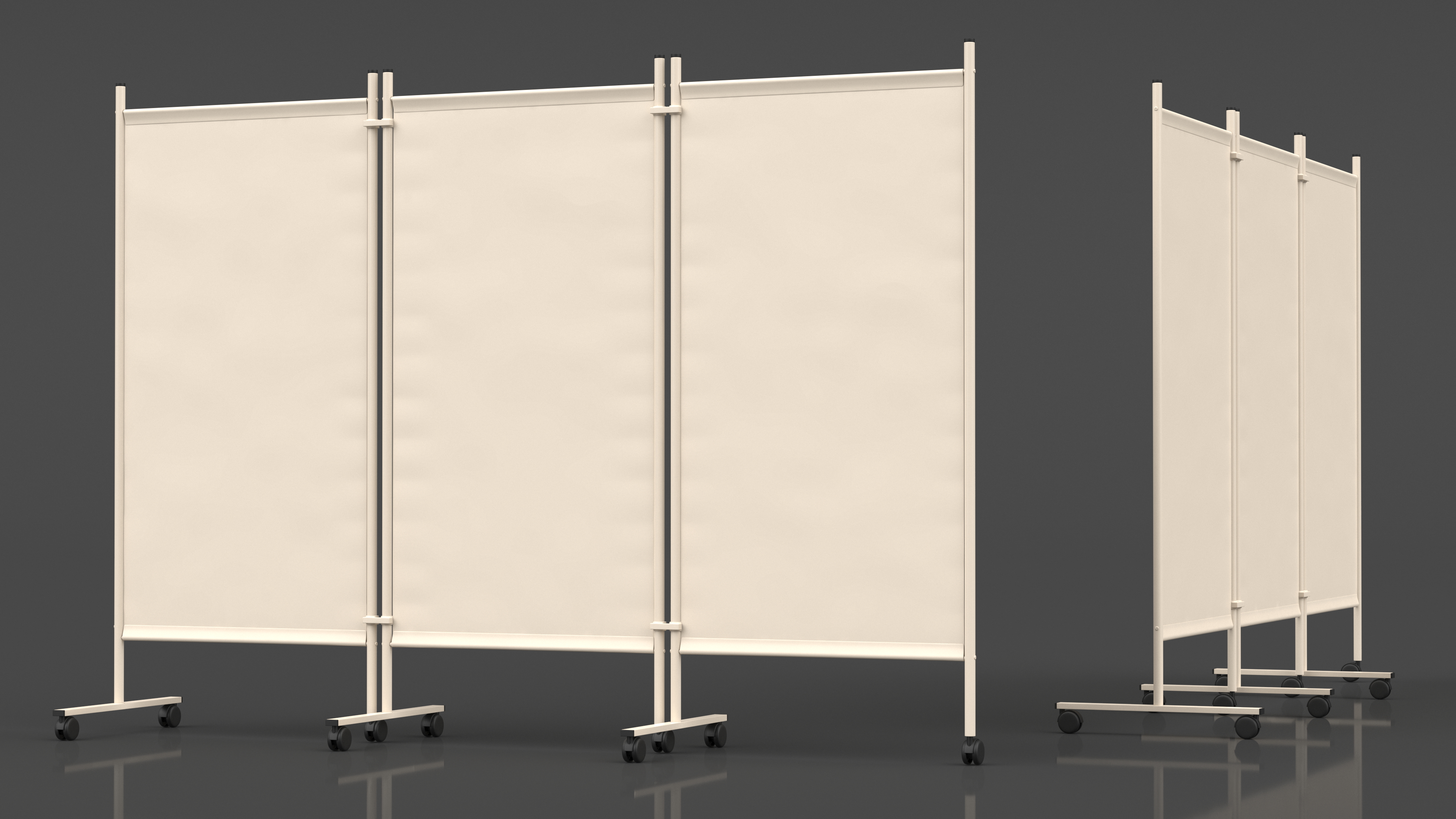 Hospital Privacy Screen Beige 3D model