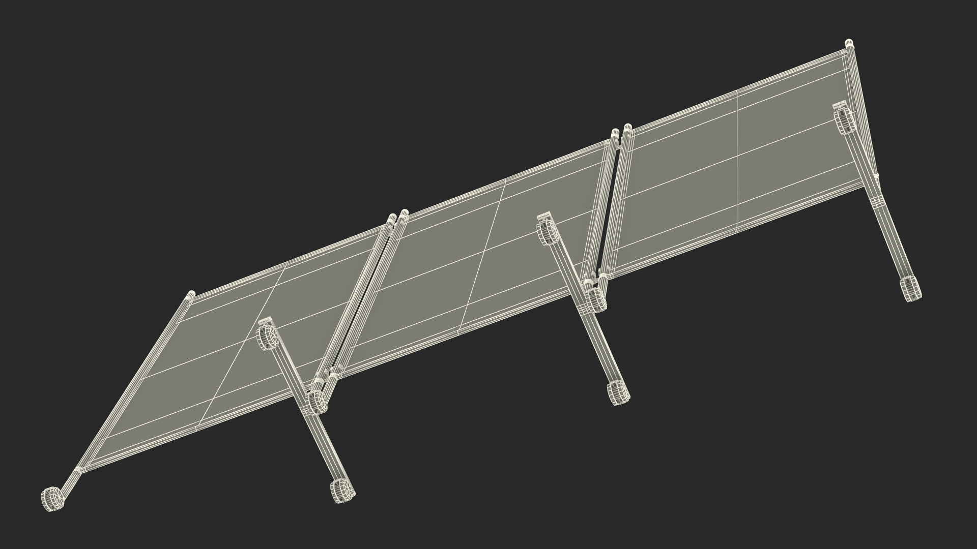 Hospital Privacy Screen Beige 3D model