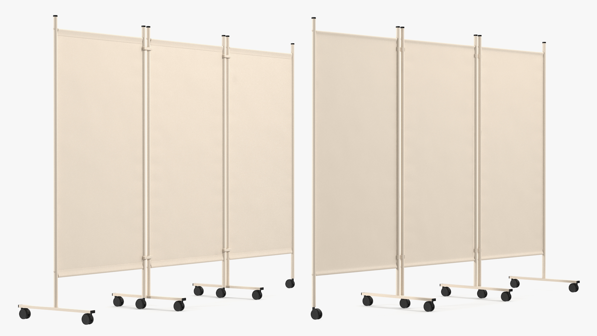 Hospital Privacy Screen Beige 3D model