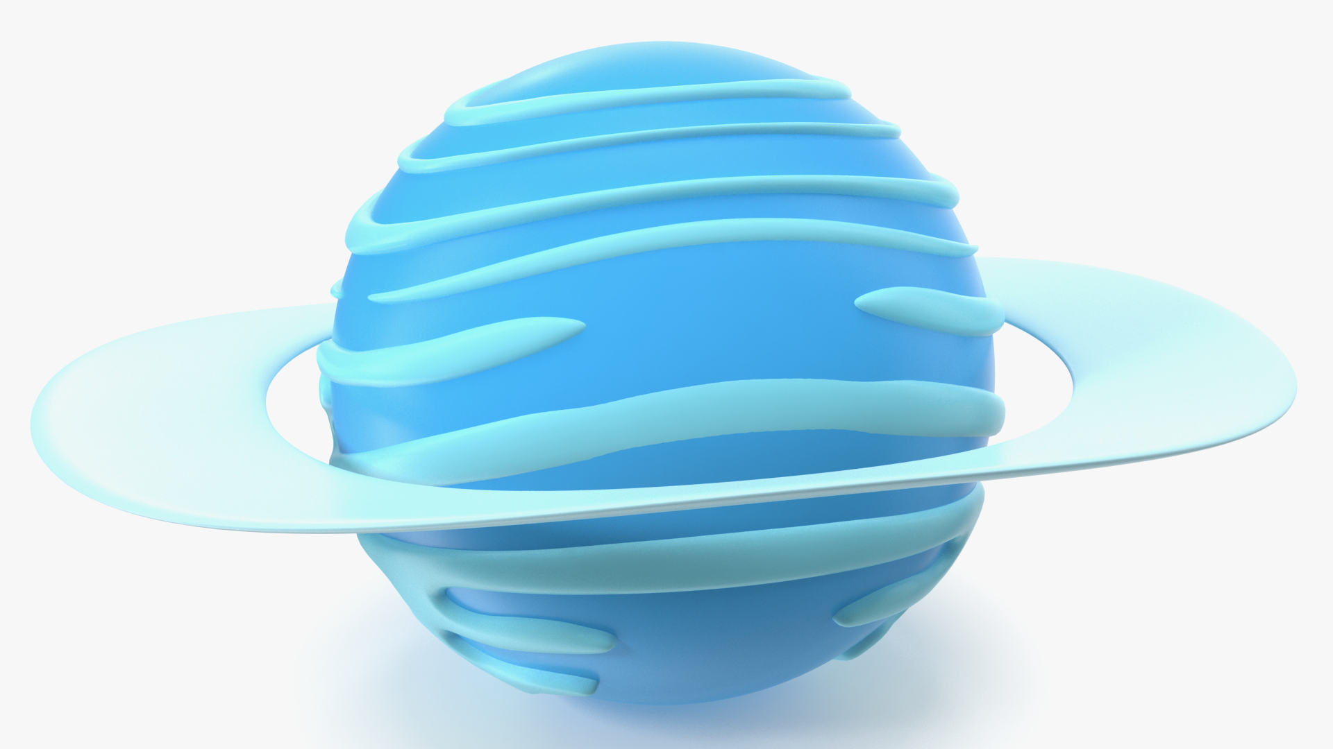 3D Cartoon Planet Uranus
