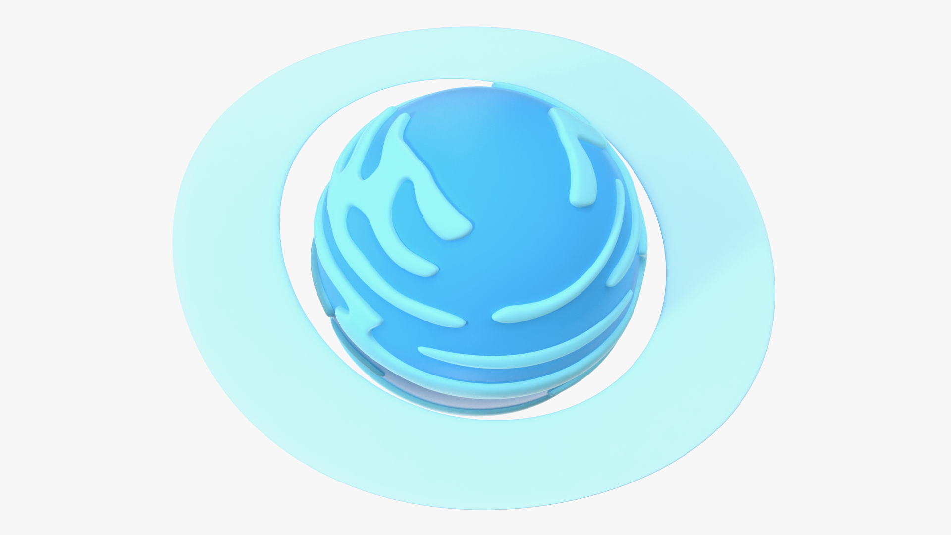 3D Cartoon Planet Uranus