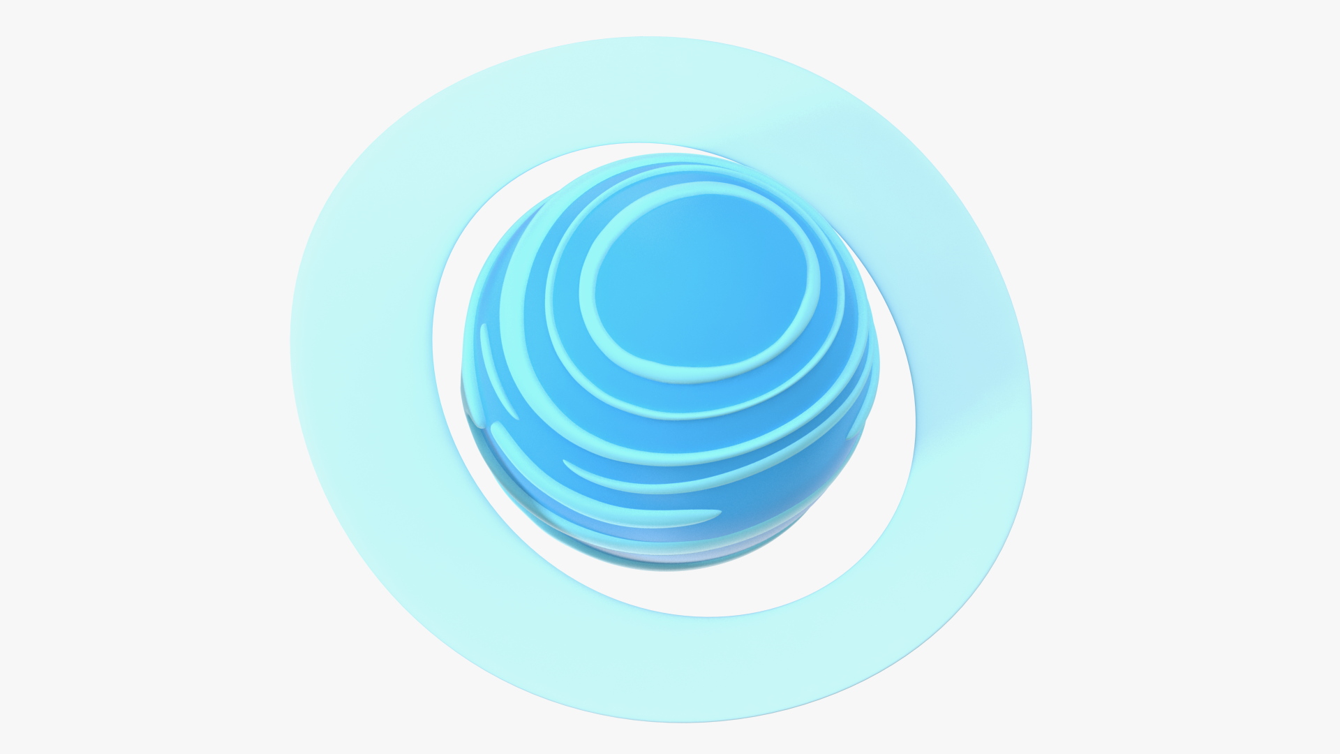 3D Cartoon Planet Uranus