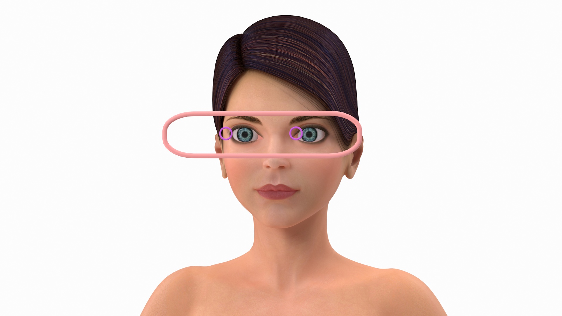 3D model Cartoon Young Woman Party Clothes Rigged