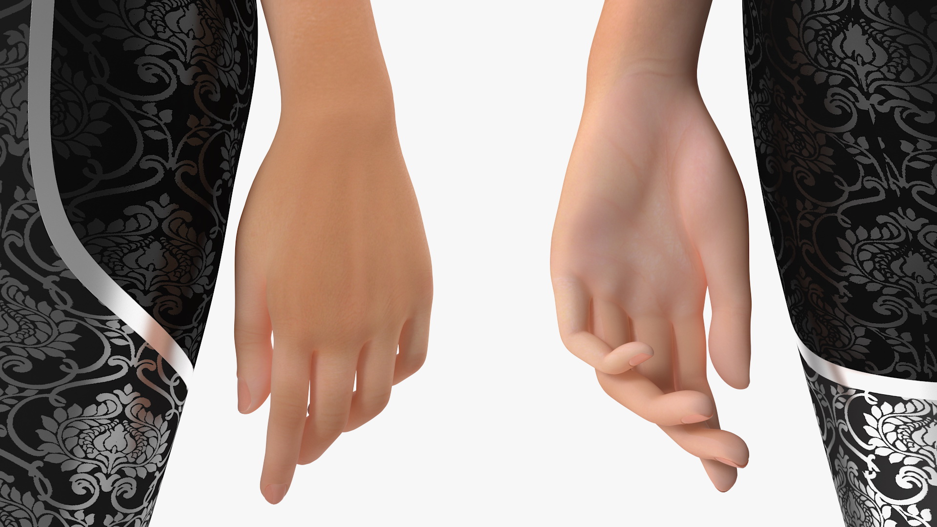 3D model Cartoon Young Woman Party Clothes Rigged