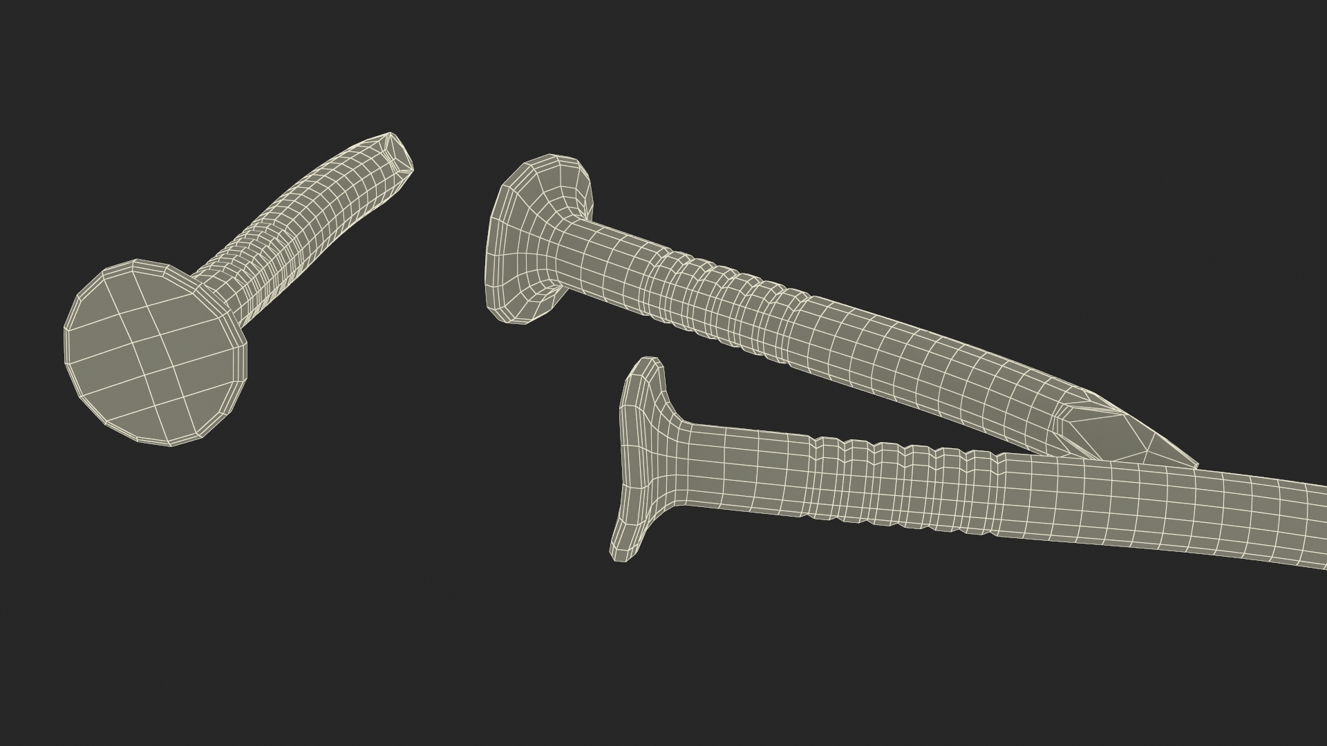 Connector Nails Old 3D model