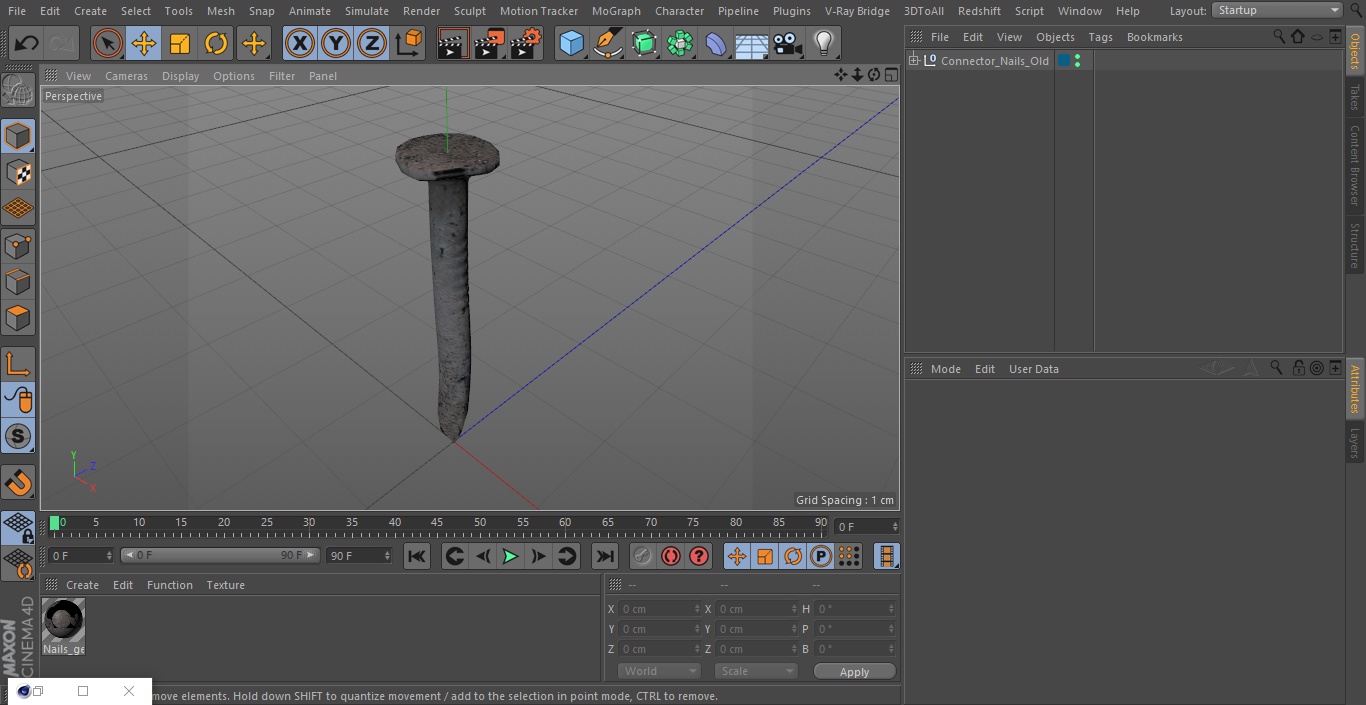 Connector Nails Old 3D model