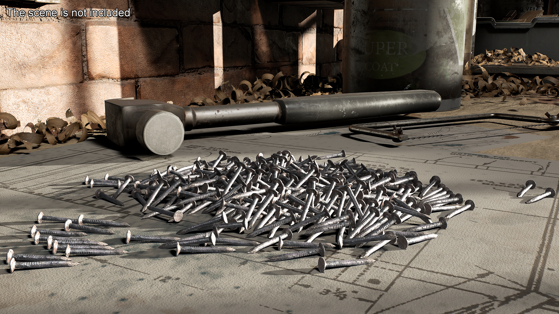 Connector Nails Old 3D model