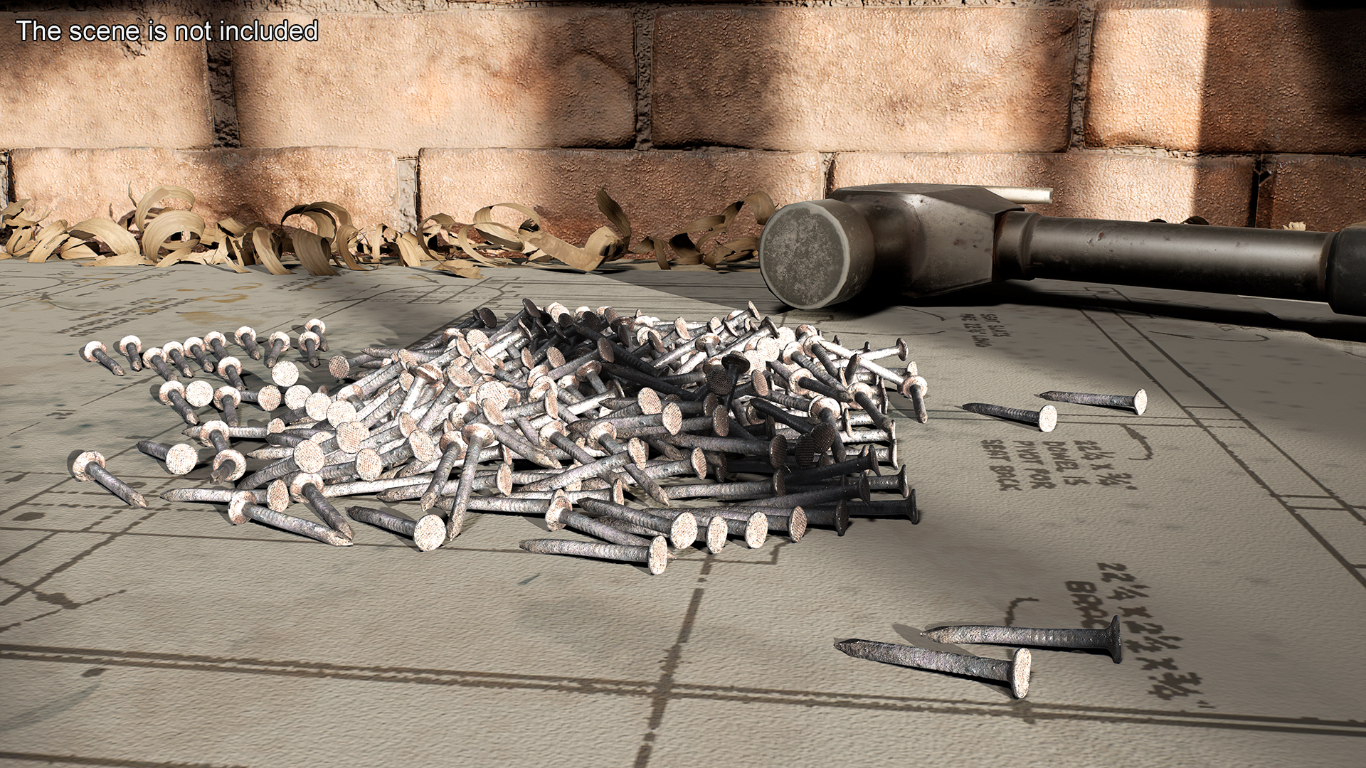 Connector Nails Old 3D model