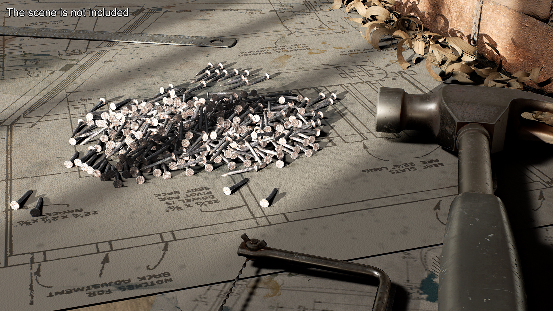 Connector Nails Old 3D model