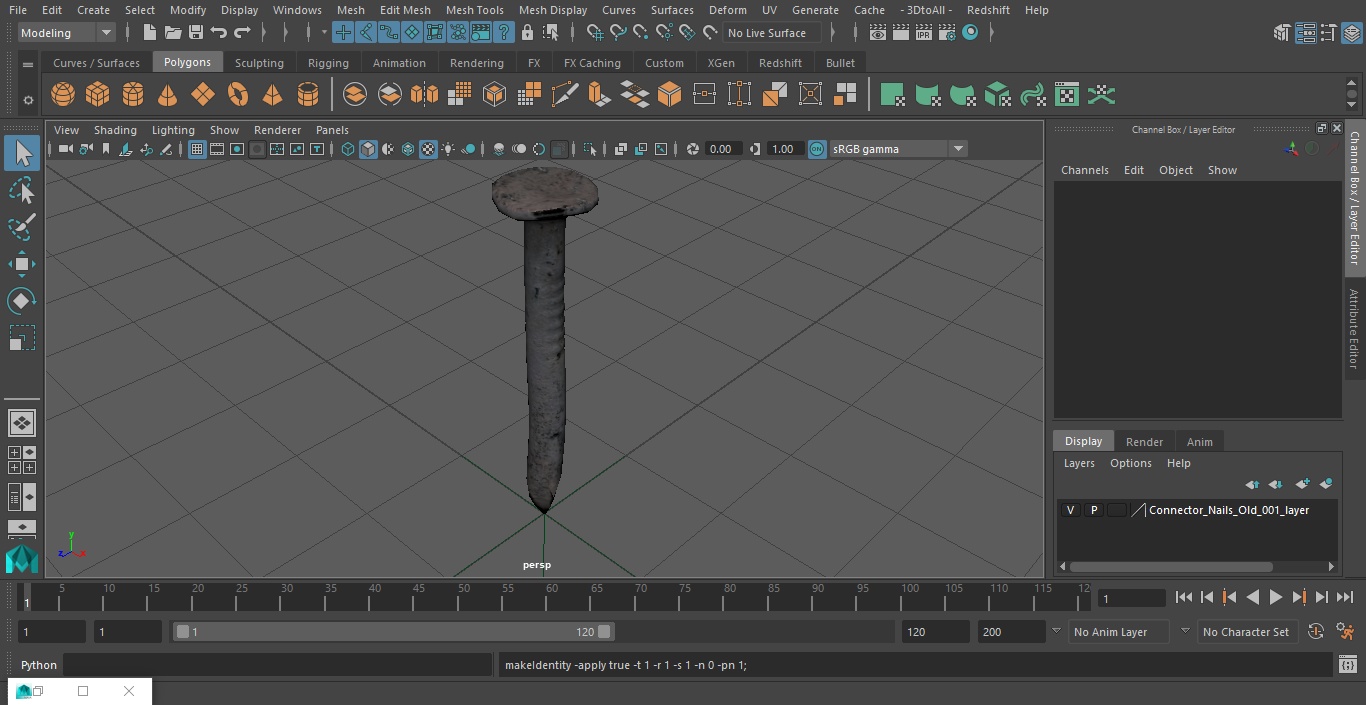 Connector Nails Old 3D model