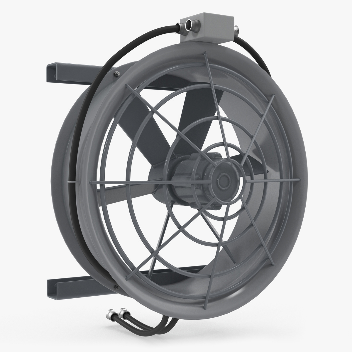 Industrial Fan Cooler 3D Model, view 3