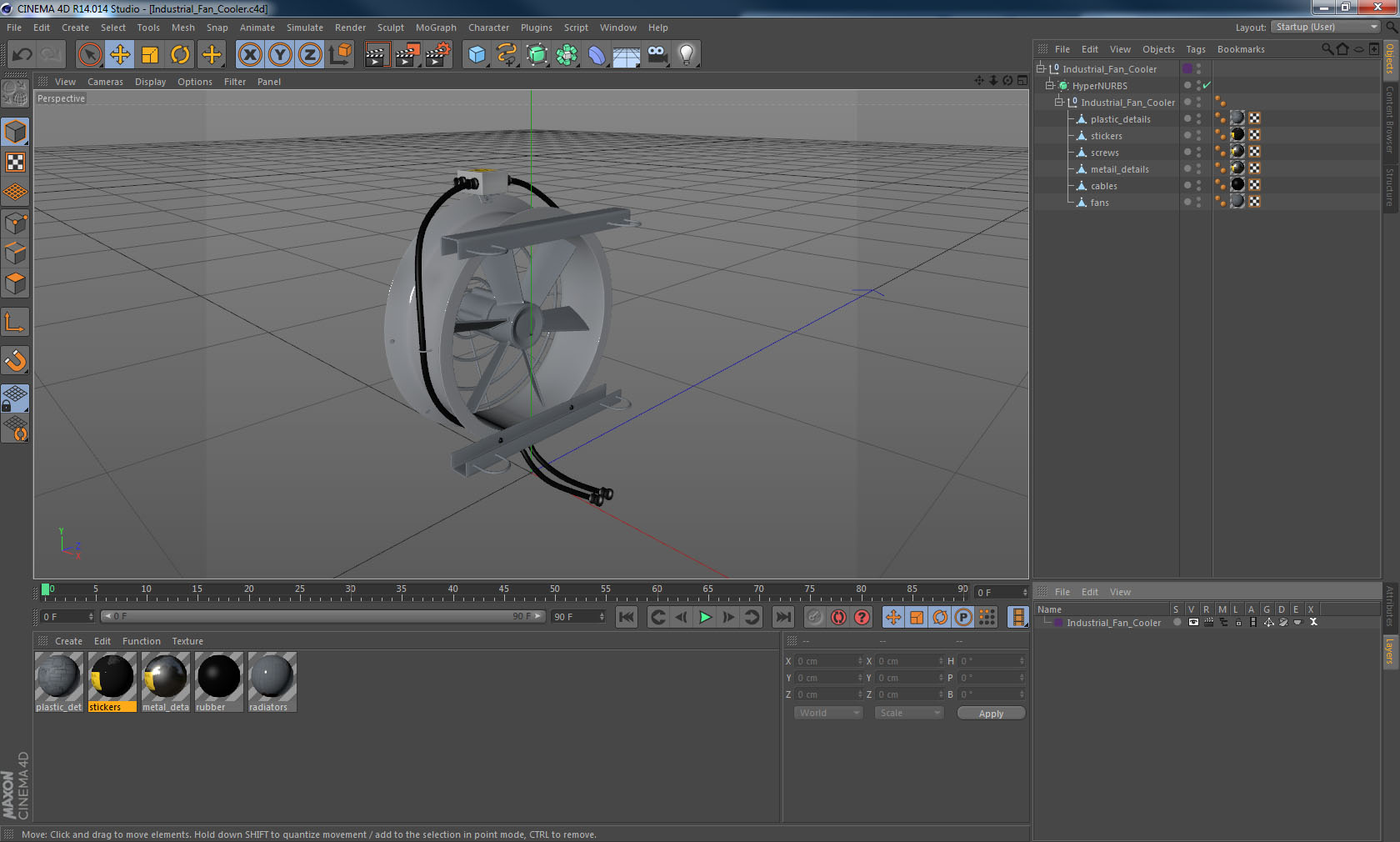 3D Industrial Fan Cooler