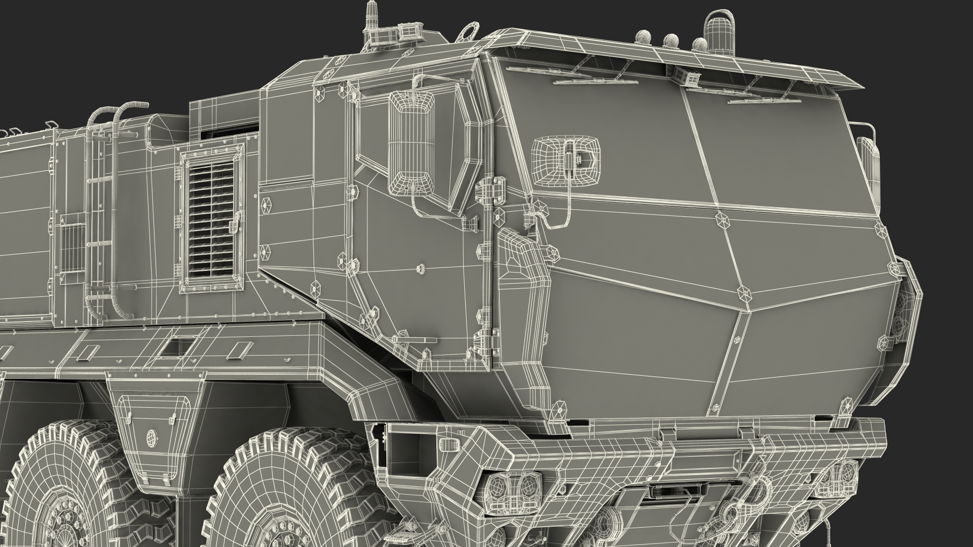 3D model KAMAZ 63968 Typhoon MRAP Simple Interior