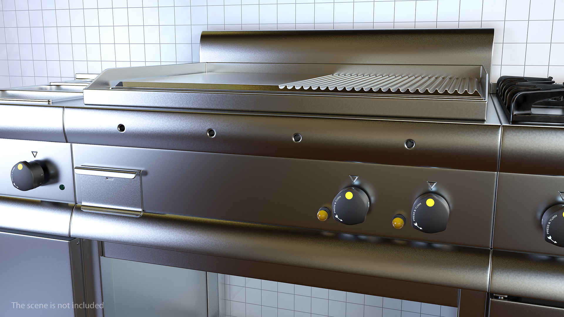 Professional Inox Kitchen Equipment Set 3D model