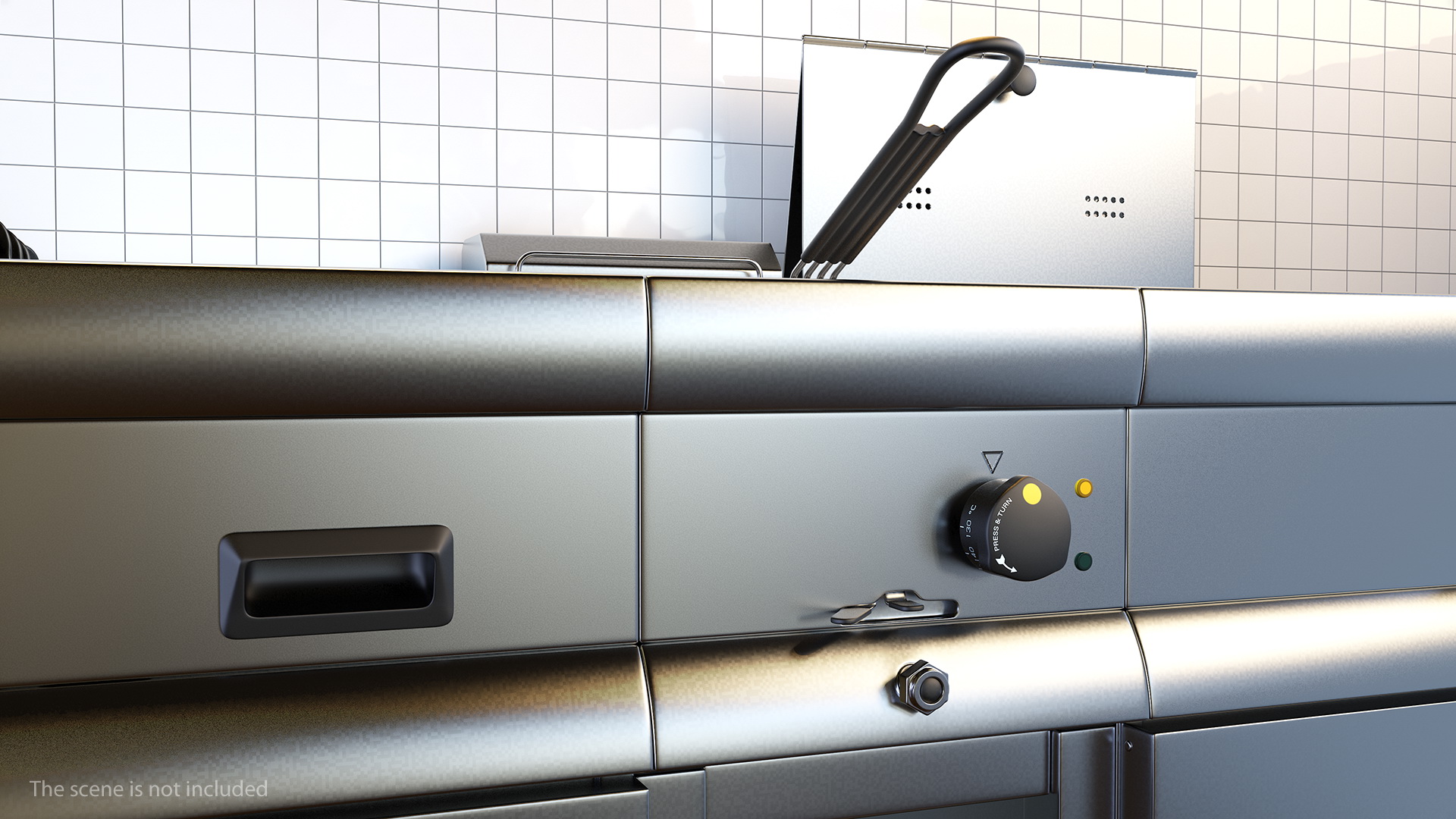 Professional Inox Kitchen Equipment Set 3D model