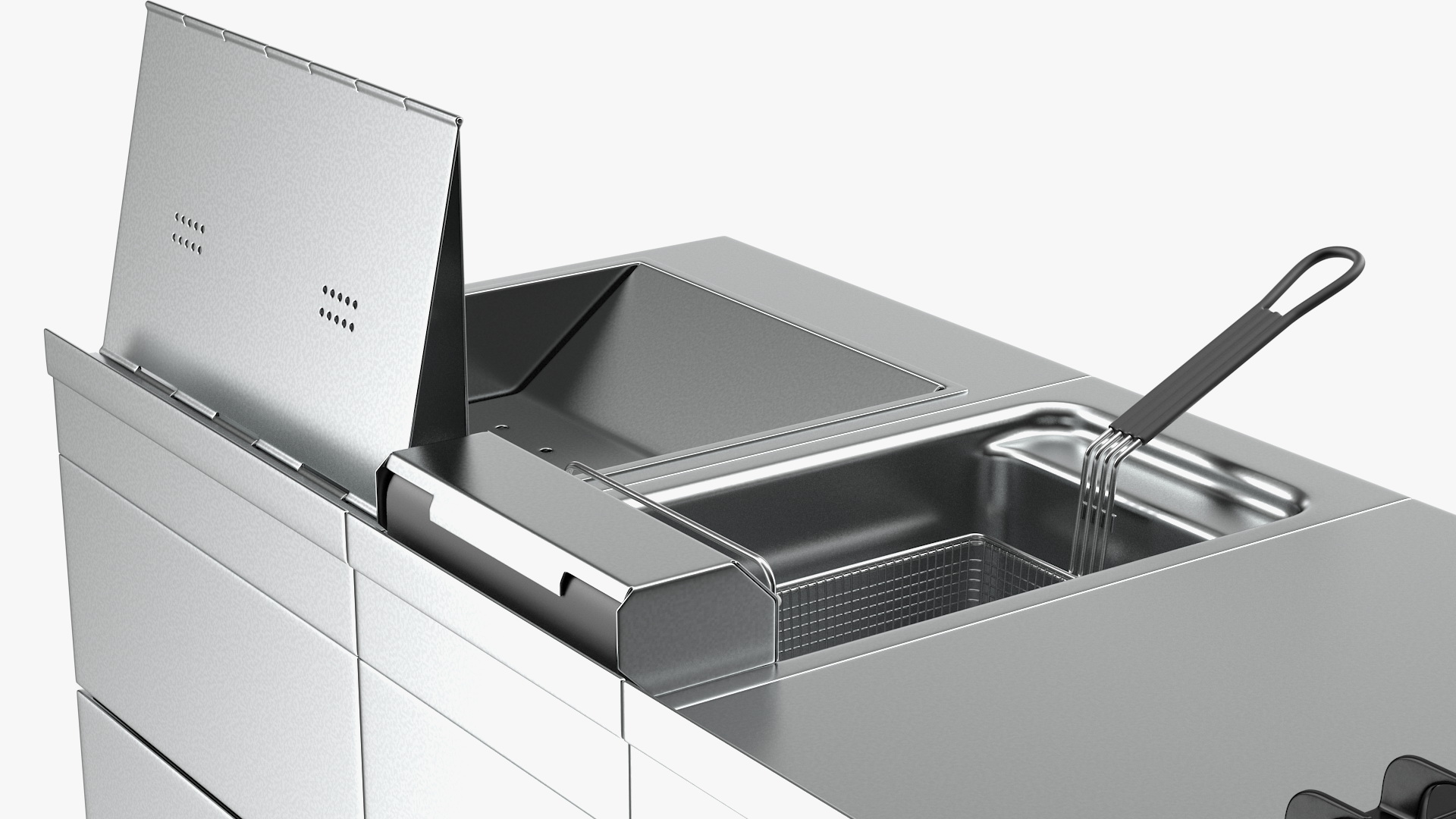 Professional Inox Kitchen Equipment Set 3D model