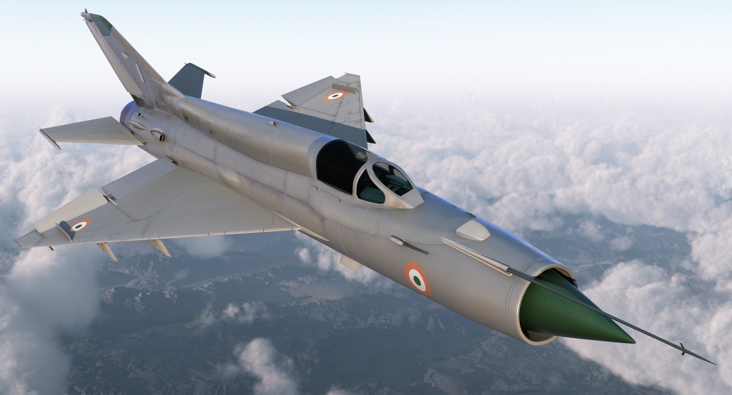 3D MiG 21 Bison Indian Air Force IAF model