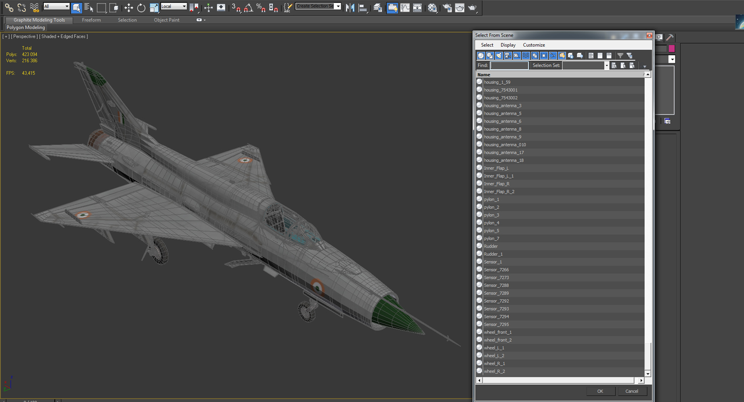 3D MiG 21 Bison Indian Air Force IAF model