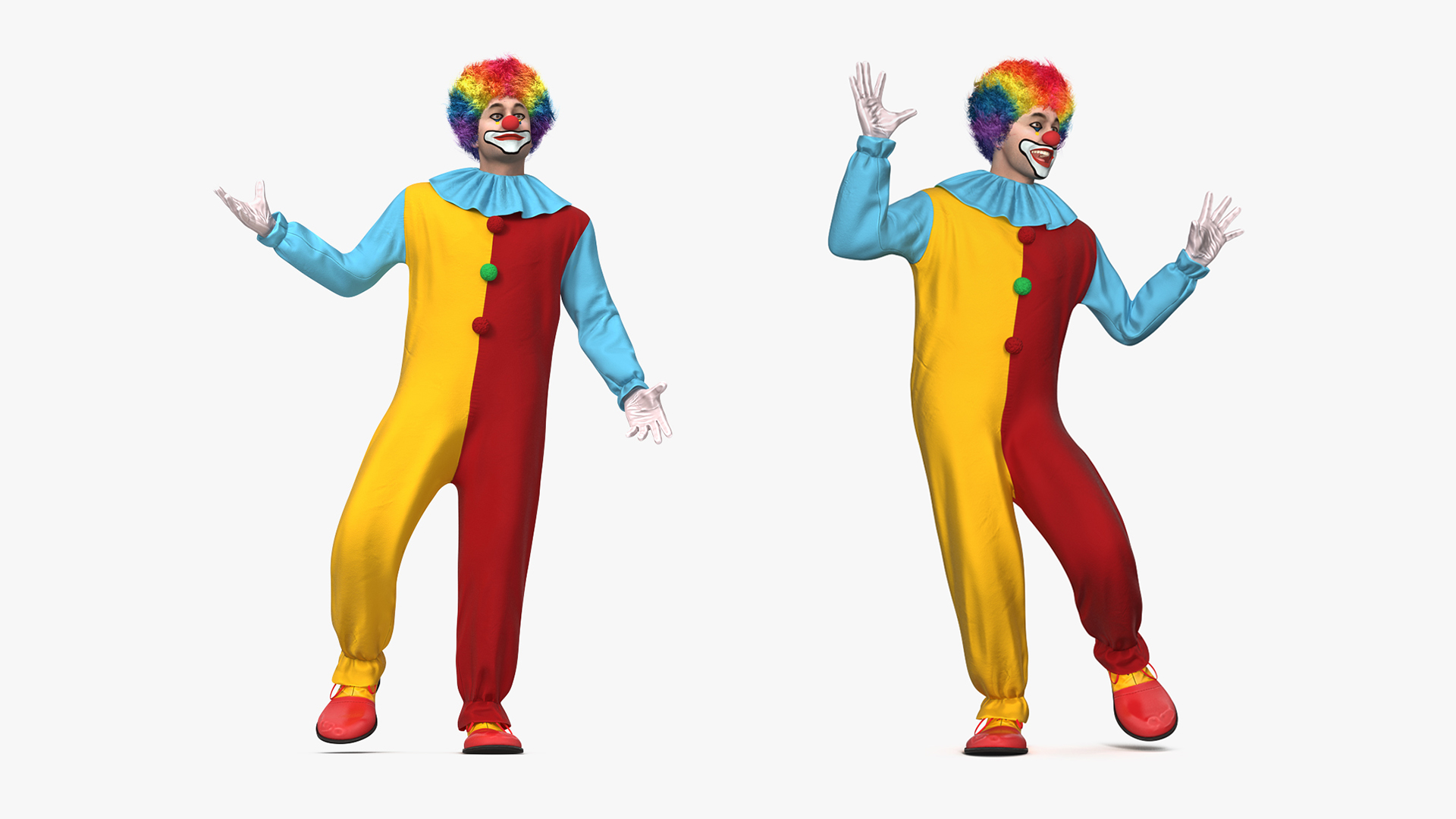 3D Clown Suit Rigged Fur