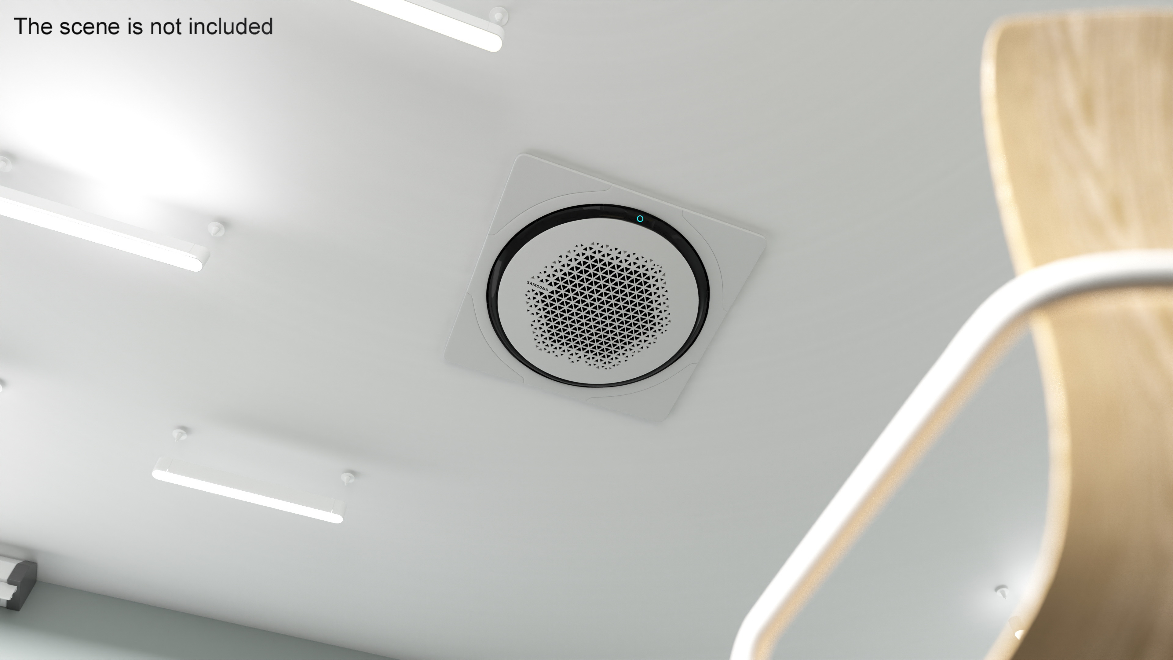 3D Samsung Cassette Air Conditioner White model