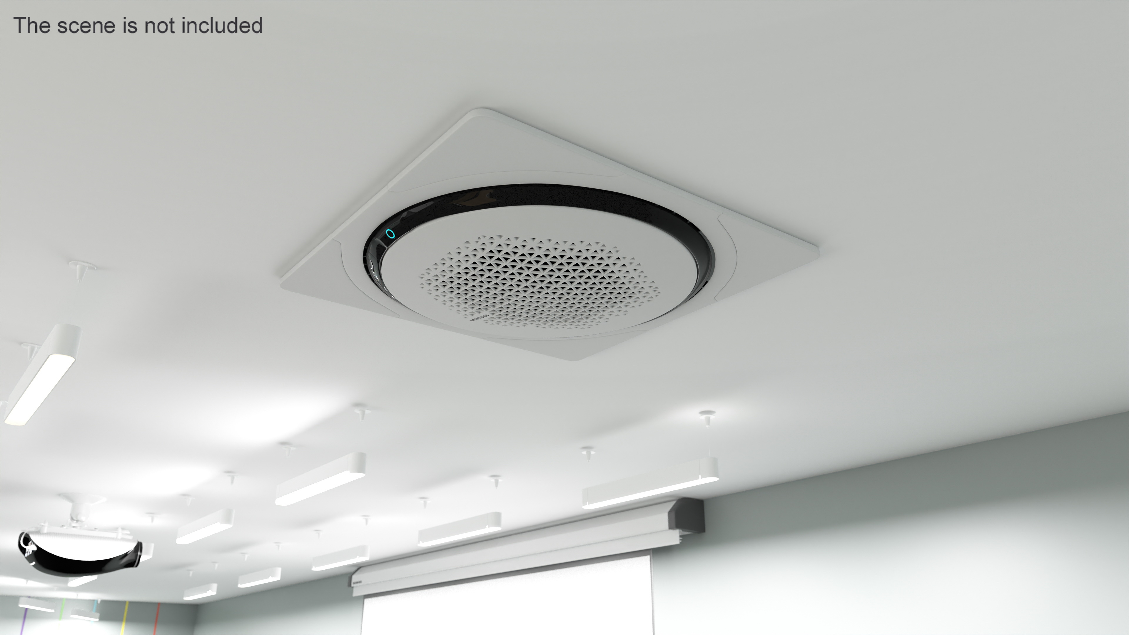 3D Samsung Cassette Air Conditioner White model