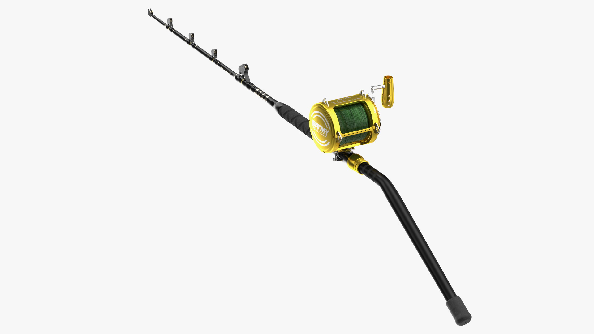 EatMyTackle 80 Wide 2Speed Fishing Reel Long Dredge Rod Rigged 3D
