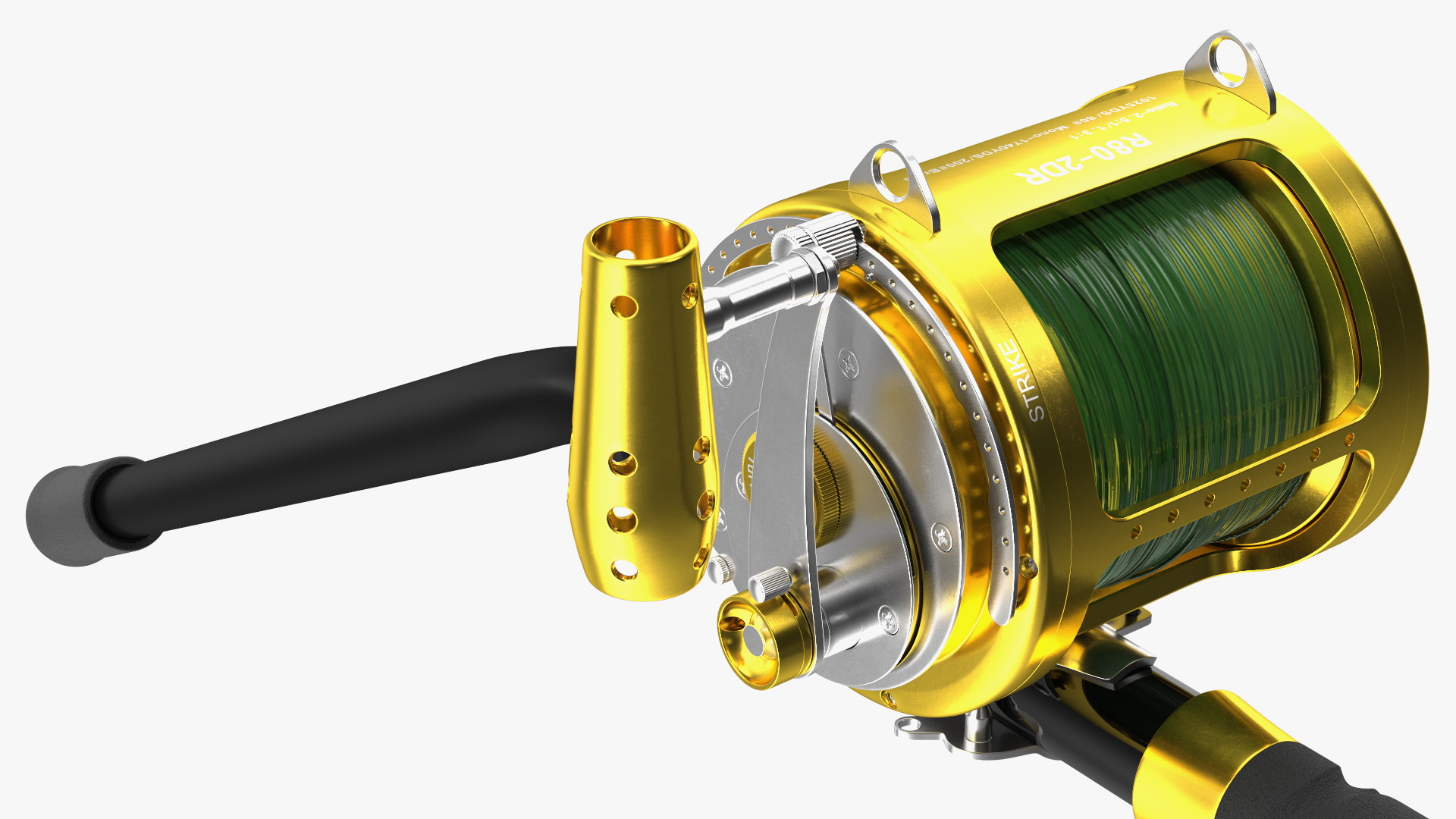 EatMyTackle 80 Wide 2Speed Fishing Reel Long Dredge Rod Rigged 3D