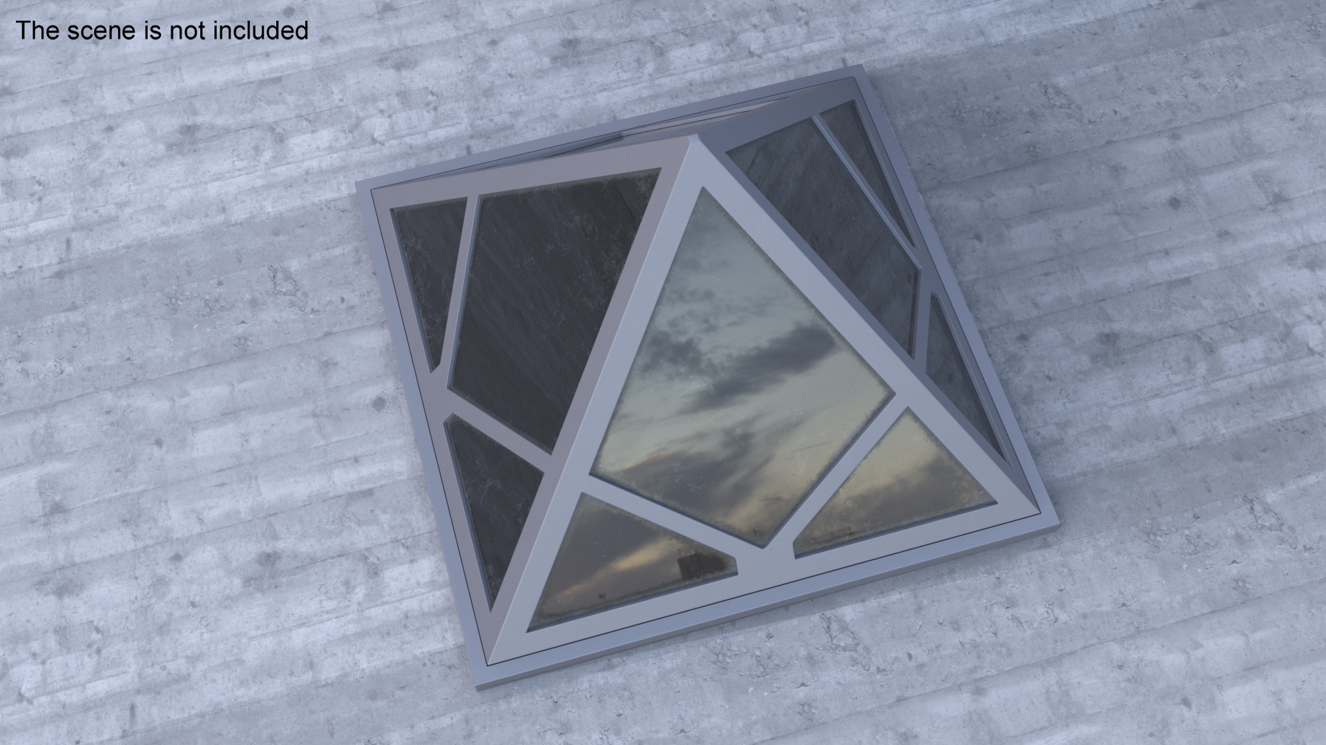 3D Rooftop Pyramid Skylight Window