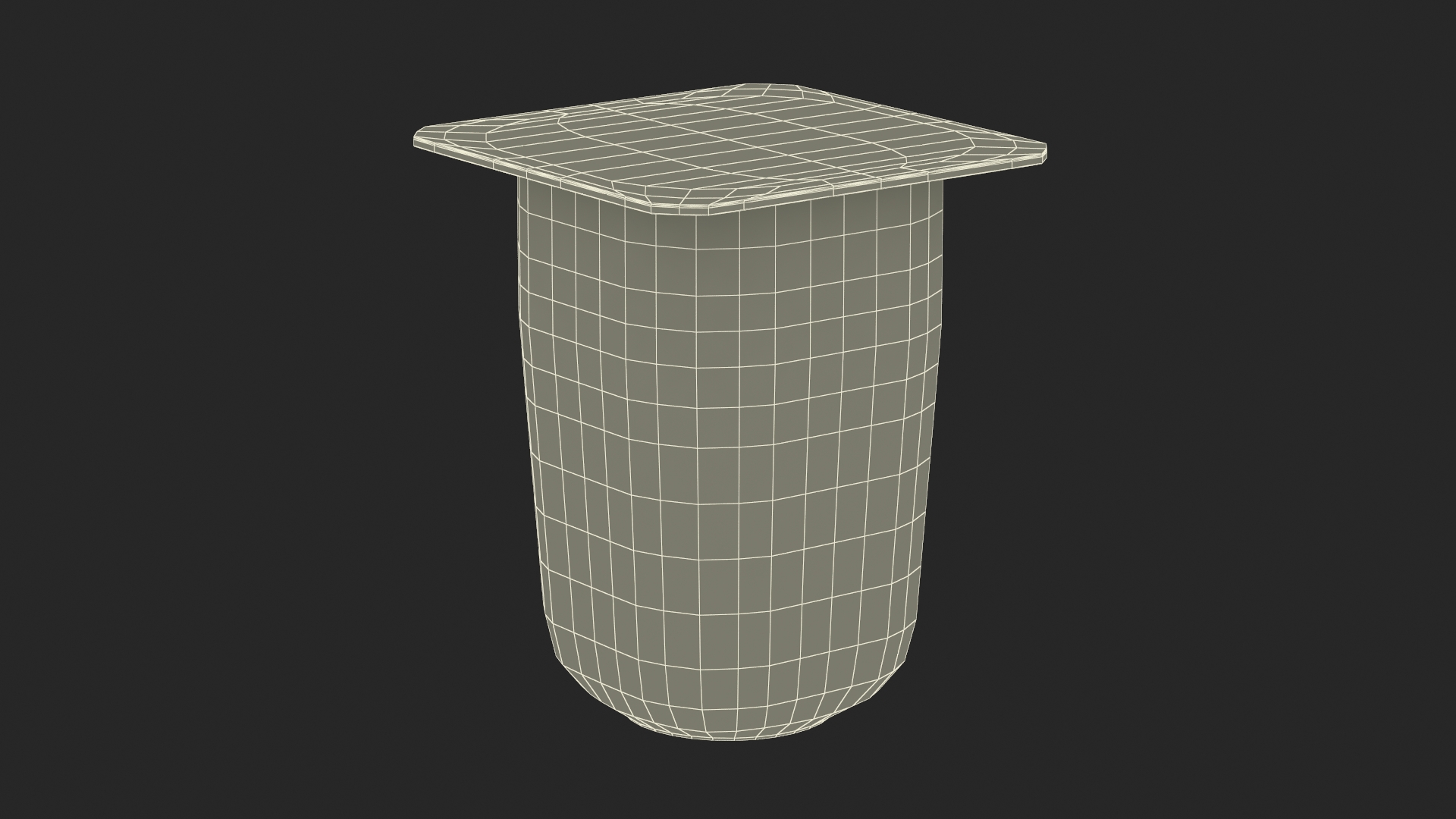 3D Strawberry Yogurt Cup Mockup model
