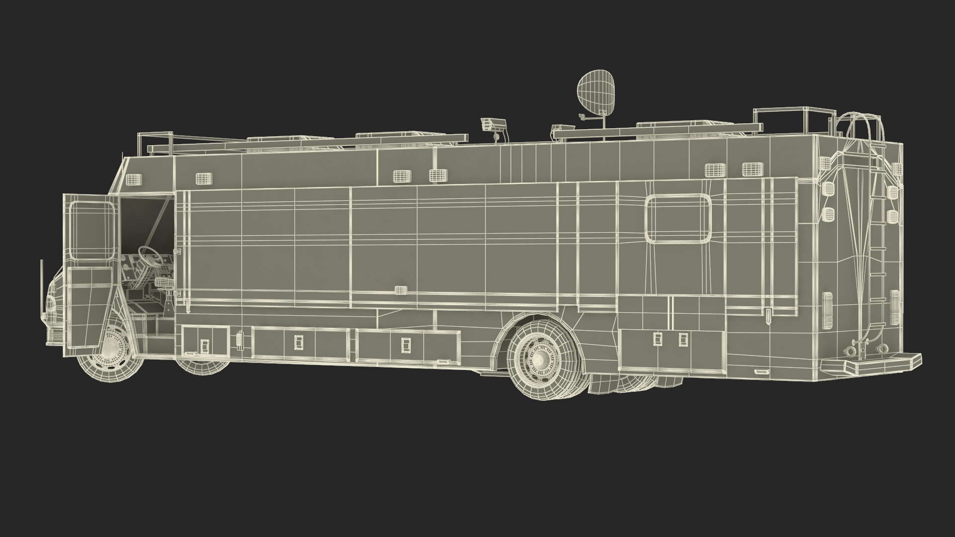 3D NYPD ASPCA Mobile Command Center Illuminated Rigged