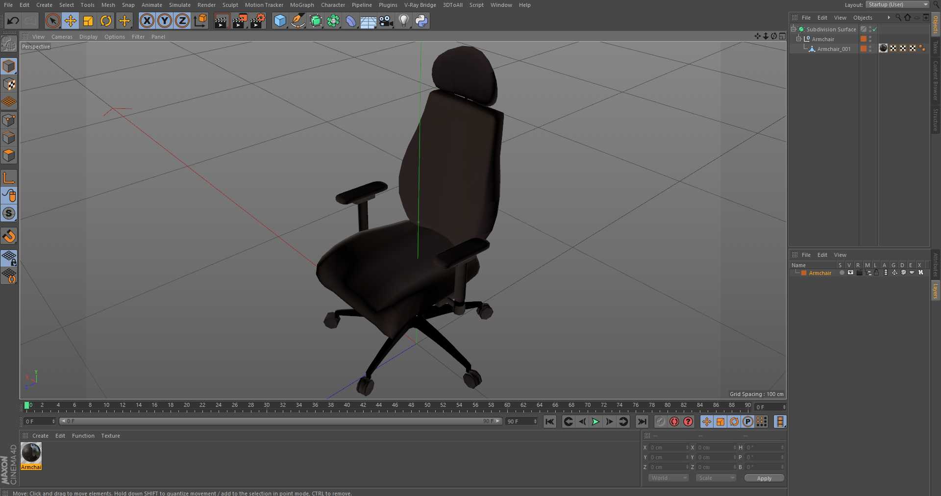 3D model Armchair