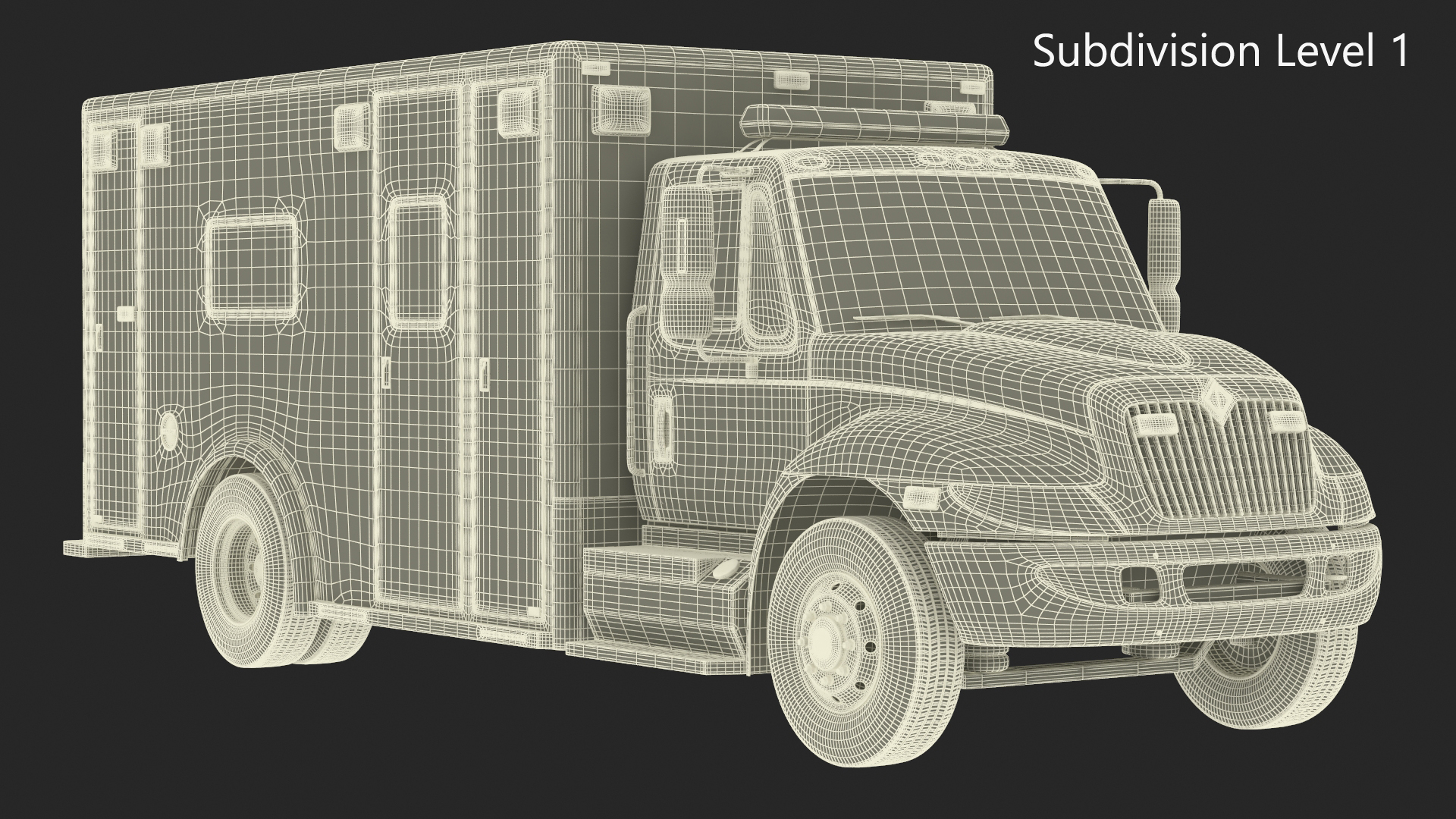 3D International Durastar Ambulance Truck model