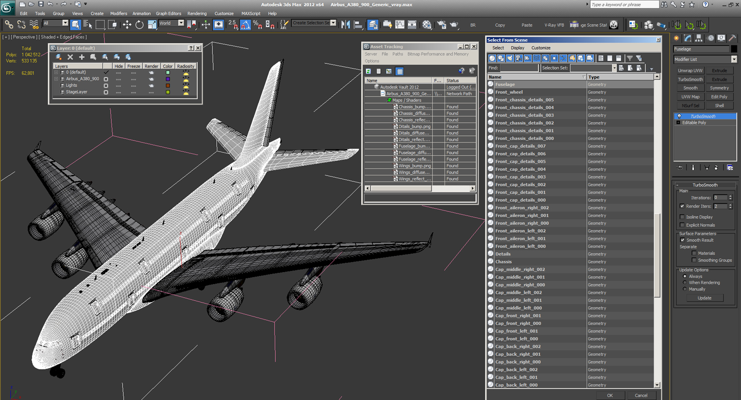 3D Airbus A380 900 Generic model
