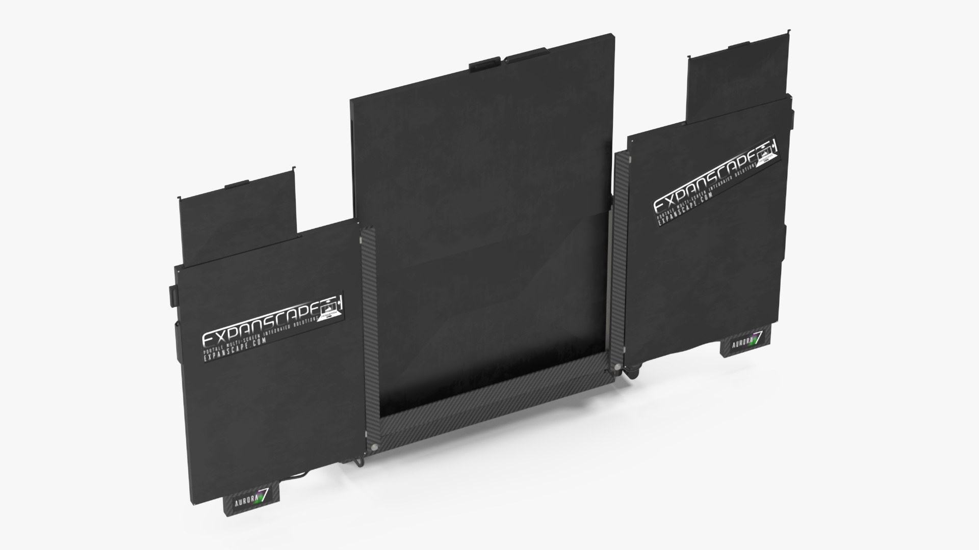 Laptop Expanscape Aurora with Programming Software Rigged 3D