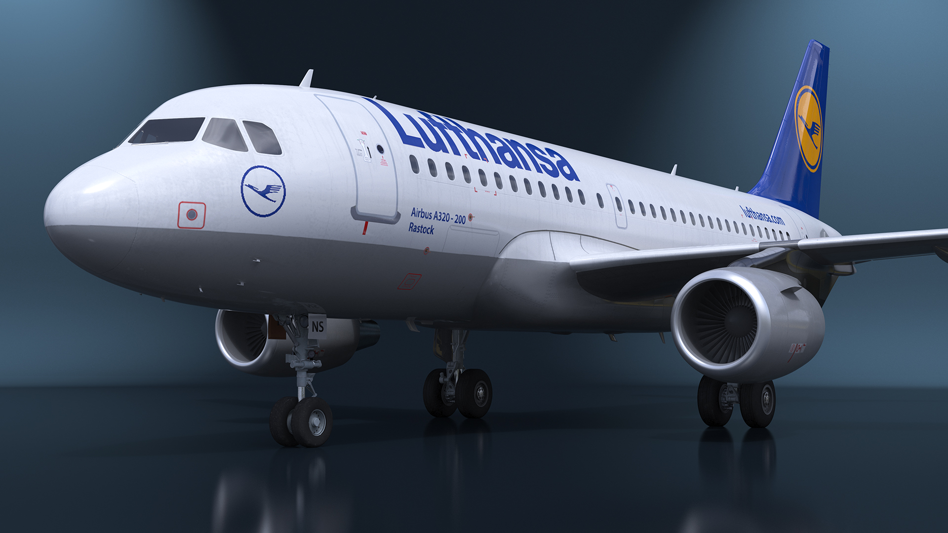 Lufthansa Airbus A320-200 Aircraft 3D model