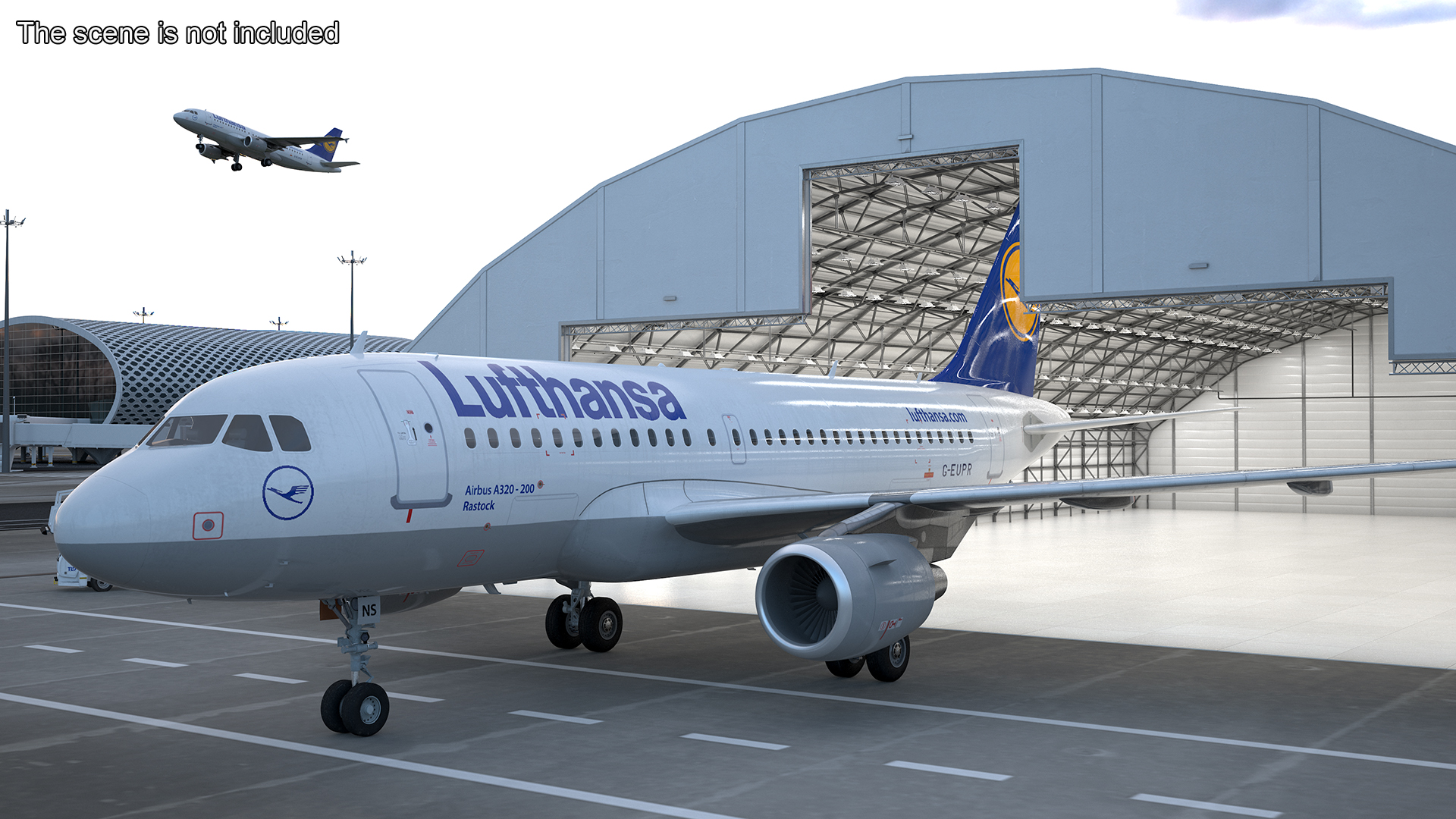 Lufthansa Airbus A320-200 Aircraft 3D model